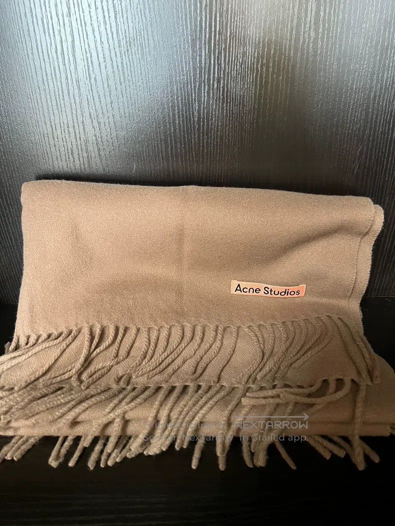 Acne Studios Acne Studios Brown Fringe Scarf - 100% Pure Wool Size ONE SIZE - 3 Thumbnail