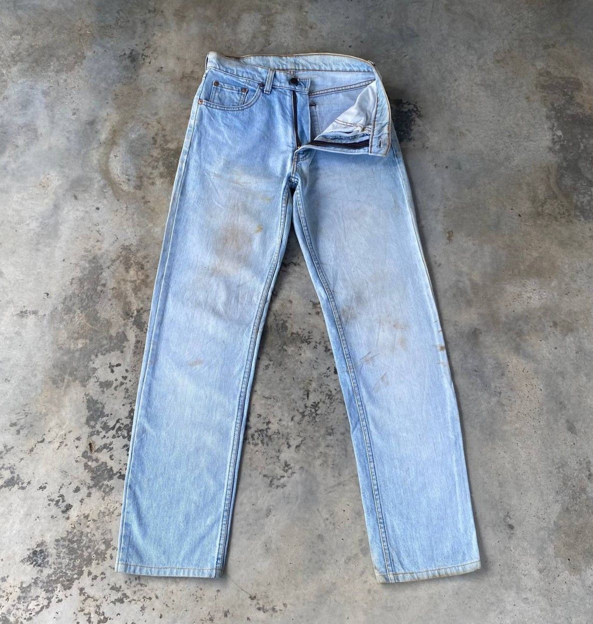 Levi's Vintage Clothing W28" VINTAGE LEVIS 503 YEAR 1989 LIGHTWASH DIRTY GRUNGE JEAN Size US 28 / EU 44 - 5 Thumbnail