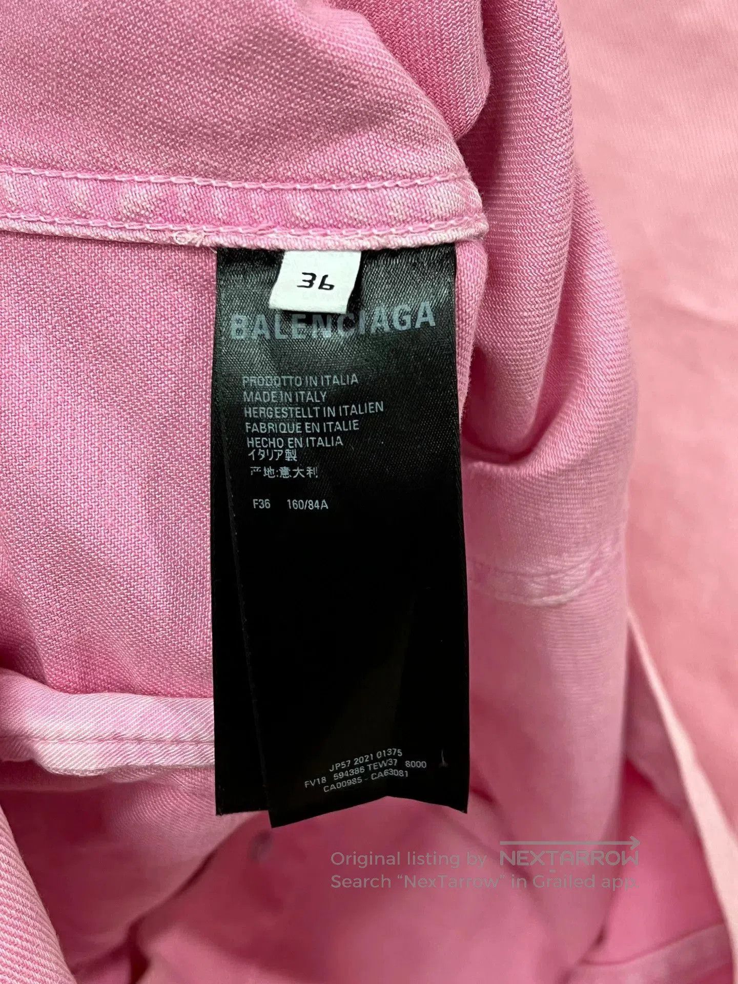 Balenciaga balenciaga pink denim jacket size 36. Size S / US 4 / IT 40 - 3 Thumbnail