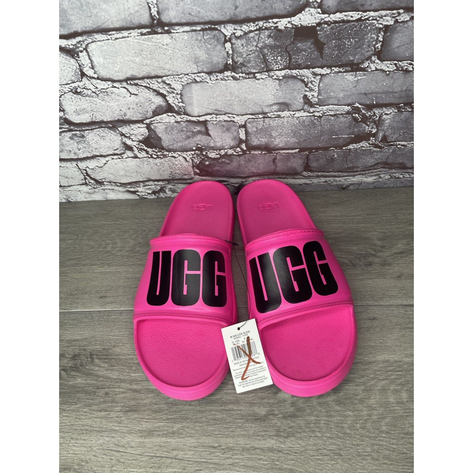 Ugg UGG WILCOX SLIDE Pink Rubber Light Waterproof Sport Sandals Size US 12 / EU 45 - 2 Thumbnail