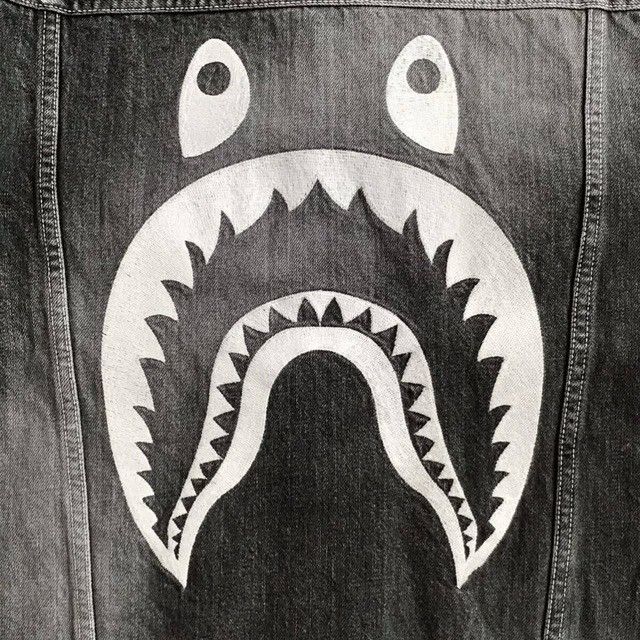 Bape BAPE Shark Denim Jacket a bathing ape Size US S / EU 44-46 / 1 - 5 Thumbnail