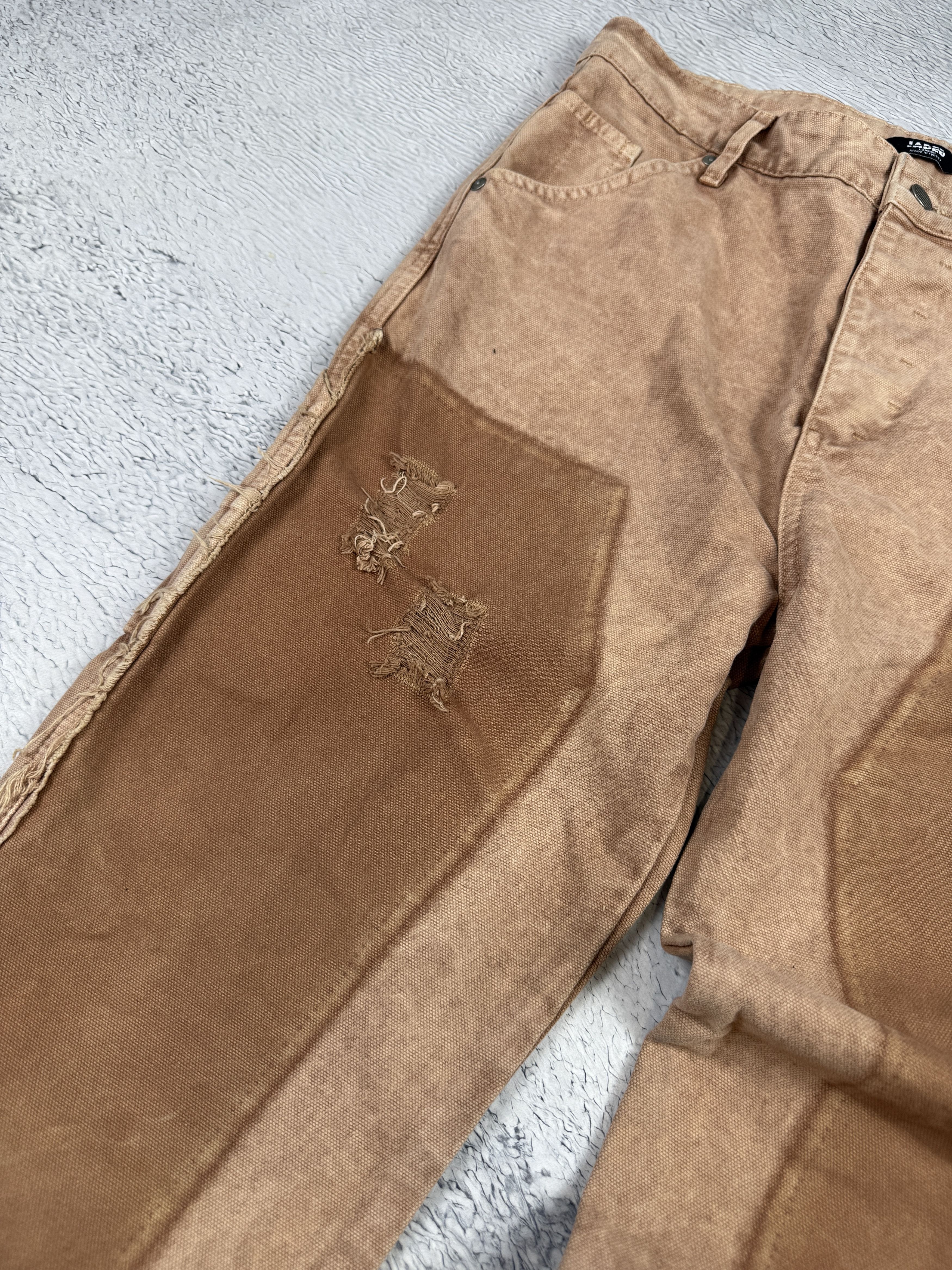 Jaded London × Japanese Brand Jaded London Straight Leg Carpenter Jeans Sand Hem Insert Size US 30 / EU 46 - 14 Thumbnail