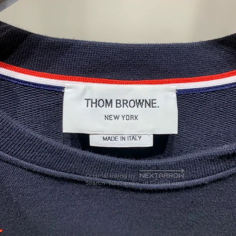 Thom Browne Thom Browne Suture-embroidered, wavy-patterned knit hoodie Size US S / EU 44-46 / 1 - 2 Thumbnail