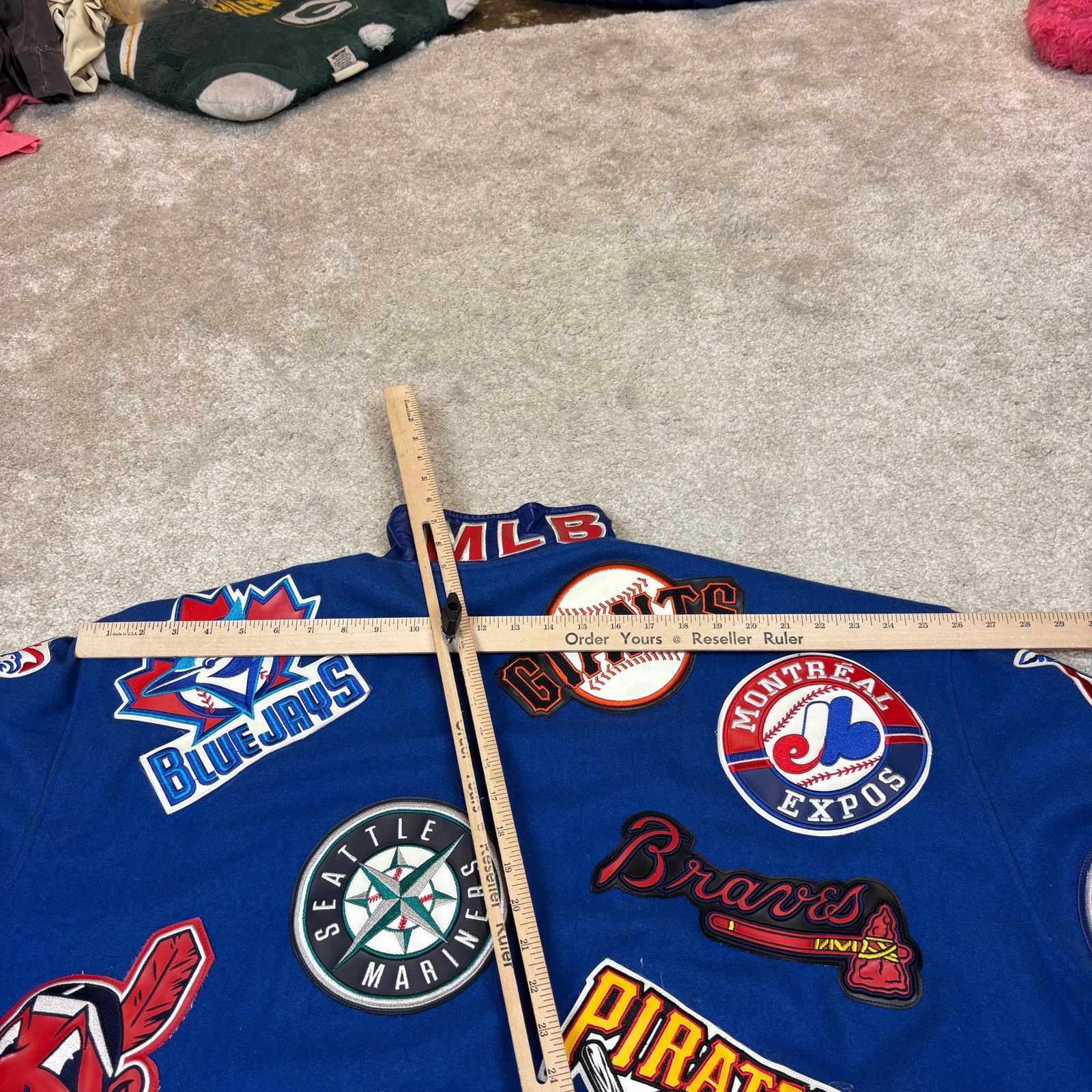 Jeff Hamilton × Vintage Vintage Jeff Hamilton MLB Patch Wool Reversible Jacket 3XL Size US XXL / EU 58 / 5 - 15 Thumbnail