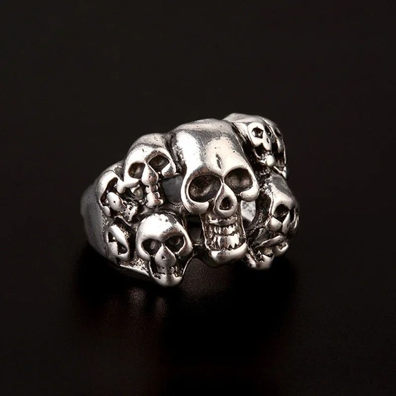 Japanese Brand Retro Multiple Skulls Ring Size ONE SIZE - 1 Thumbnail