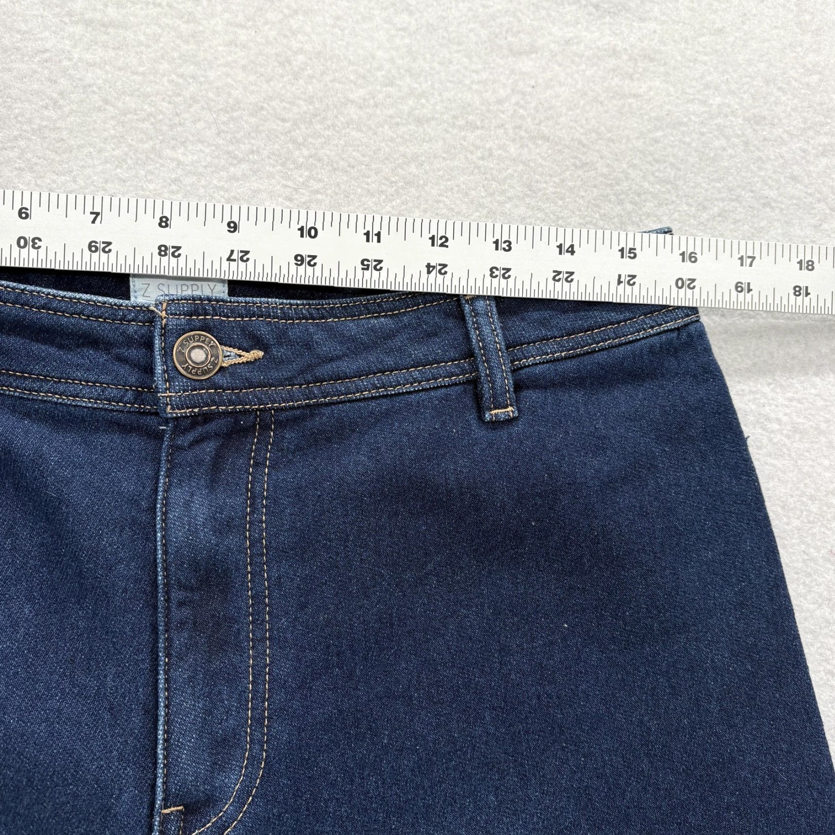 Z Supply Z Supply Rilyn High Rise Wide Leg Jeans Womens 30 Blue Dark Rinse Stretch Denim Size 30" / US 8 / IT 44 - 7 Thumbnail