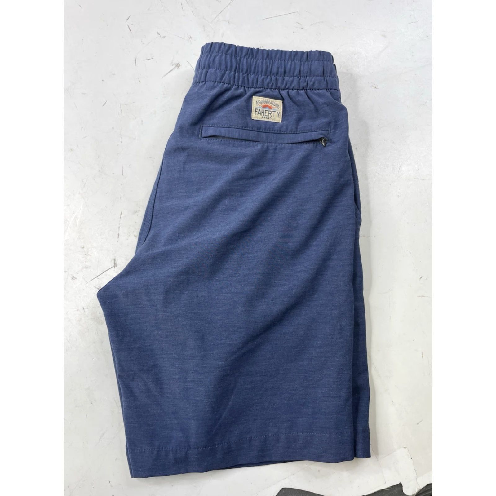 Faherty Faherty Shorts Mens XS Blue Athletic Lined Moisture Wicking Pockets Quick Dry Drawstring Lightweight Easy Care Size US 27 - 8 Thumbnail