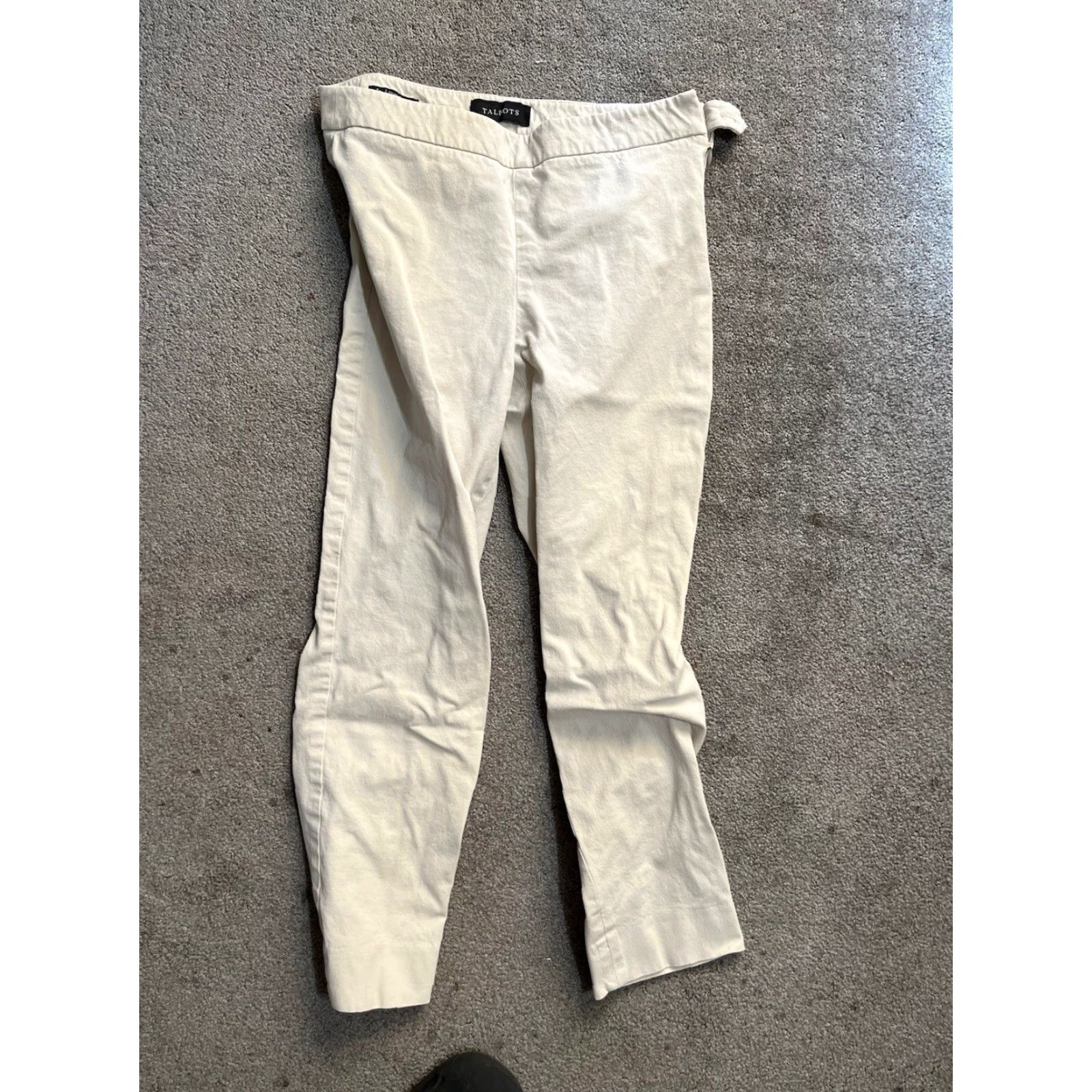 Talbots Talbots Pants Womens 4P Beige Chatham Ankle High Rise Stretch Tapered Size 32" / US 10 / IT 46 - 2 Thumbnail