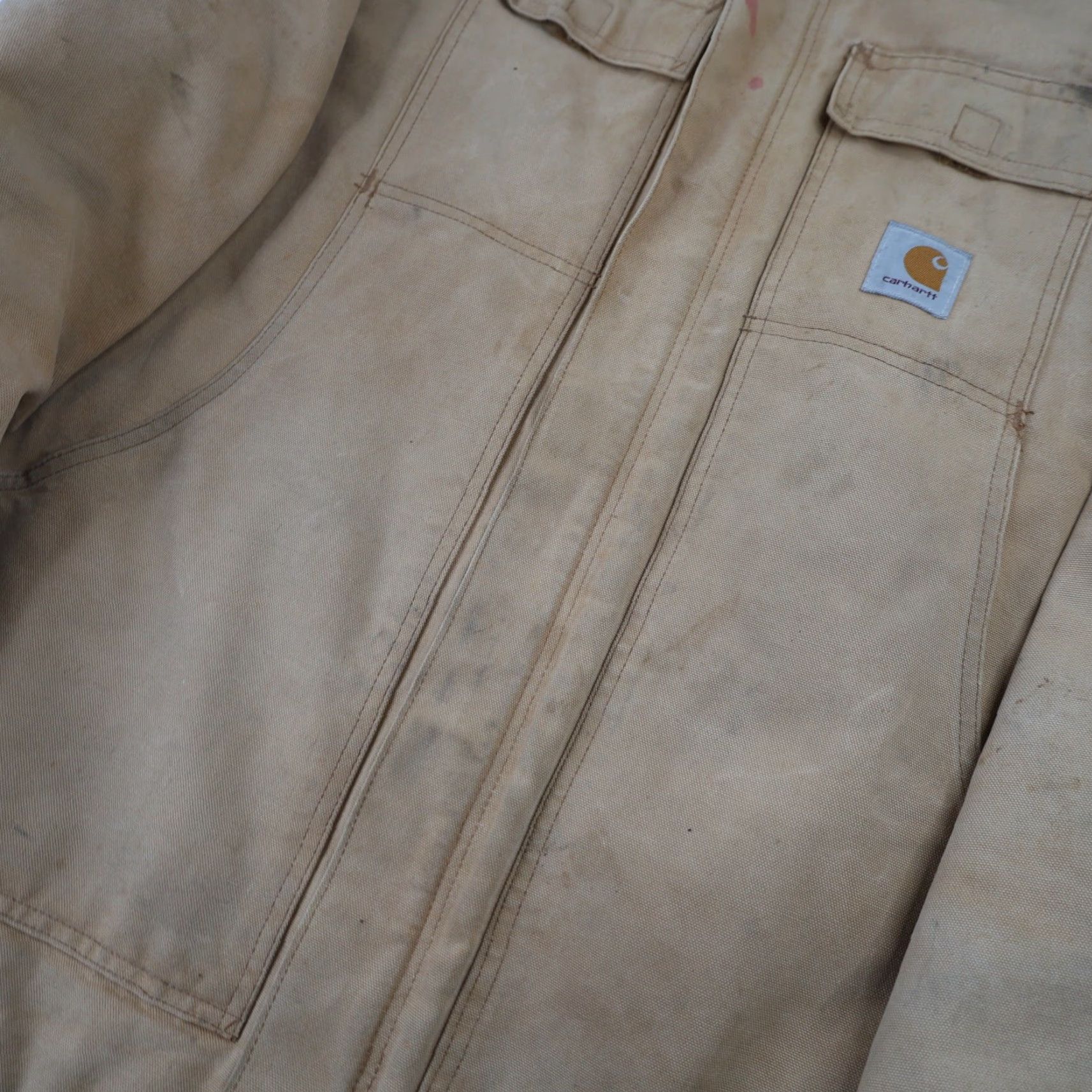 Carhartt VINTAGE Carhartt Chore Coat Mens XL Tan Coat Size US XL / EU 56 / 4 - 4 Thumbnail