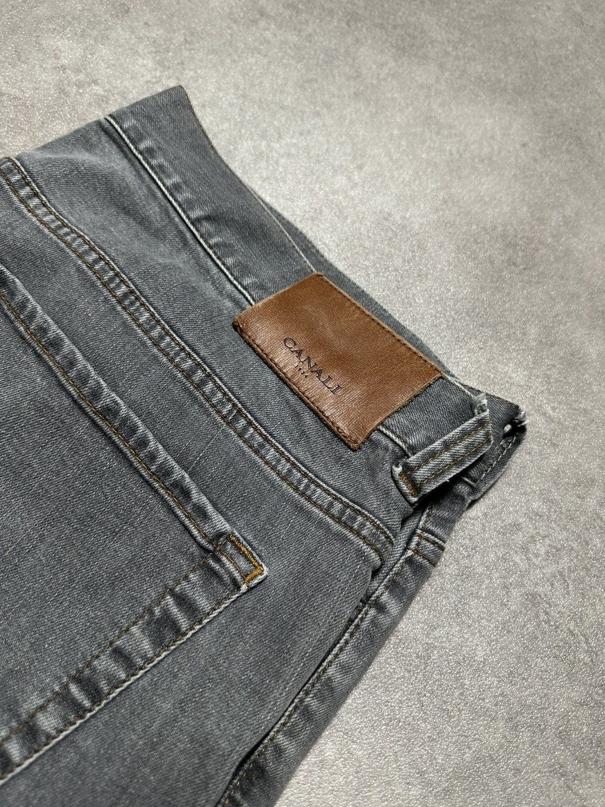 Canali × Japanese Brand Mens Grey Jeans Canali Italy Brand Size US 36 / EU 52 - 3 Thumbnail