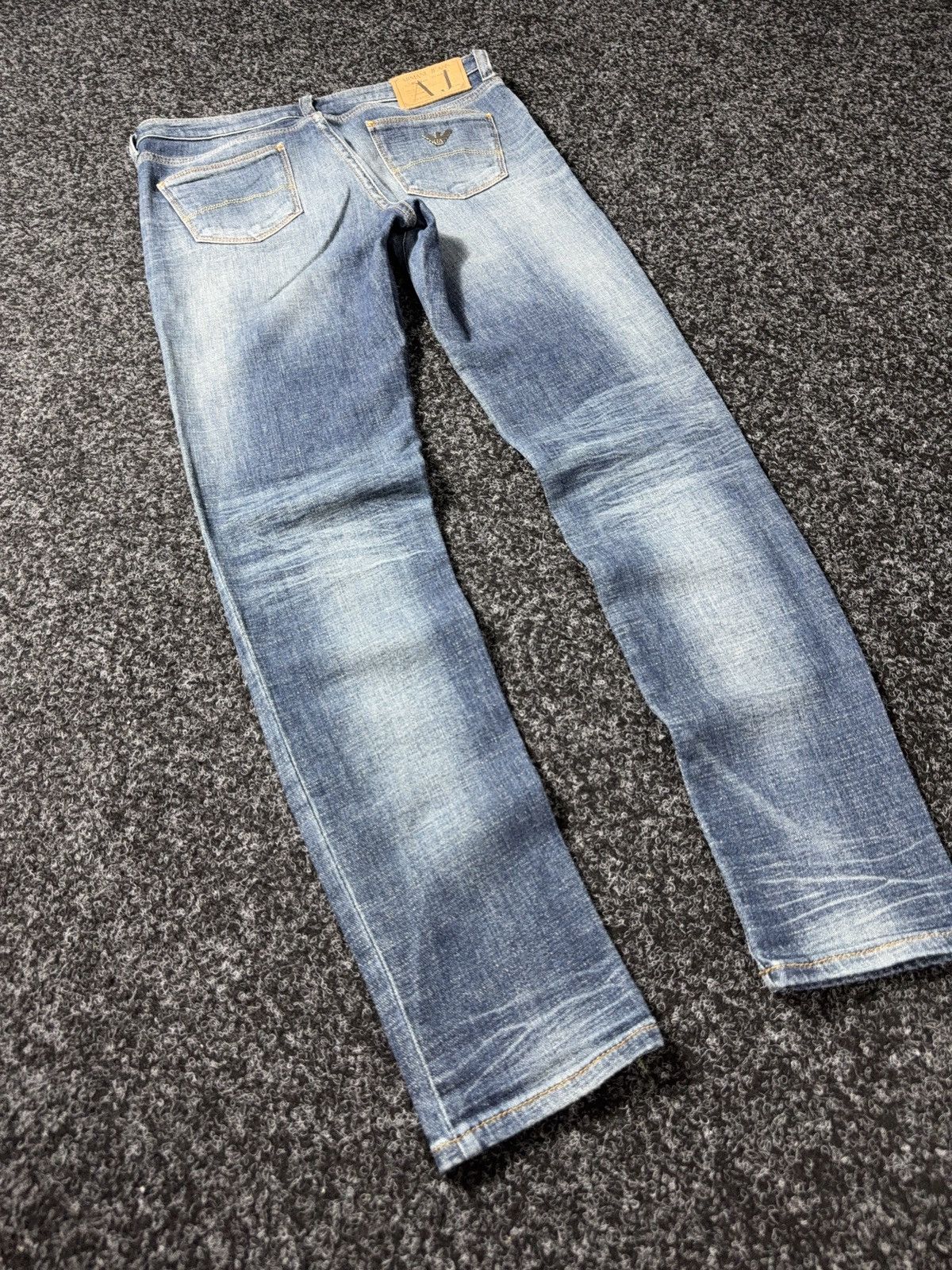 Giorgio Armani Luxury 00s Armani Jeans Slim Tapered Denim Pants Rock Y2K Size 27" / US 4 / IT 40 - 13 Thumbnail