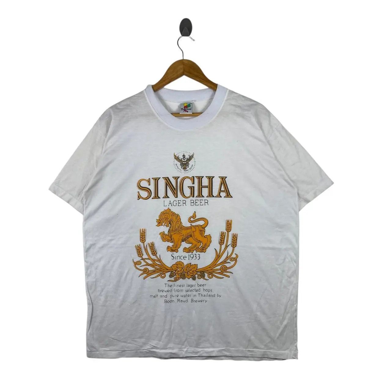 Vintage Vintage SINGHA LAGER BEER Thailand Original Tee Shirt Top Size US M / EU 48-50 / 2 - 1 Thumbnail