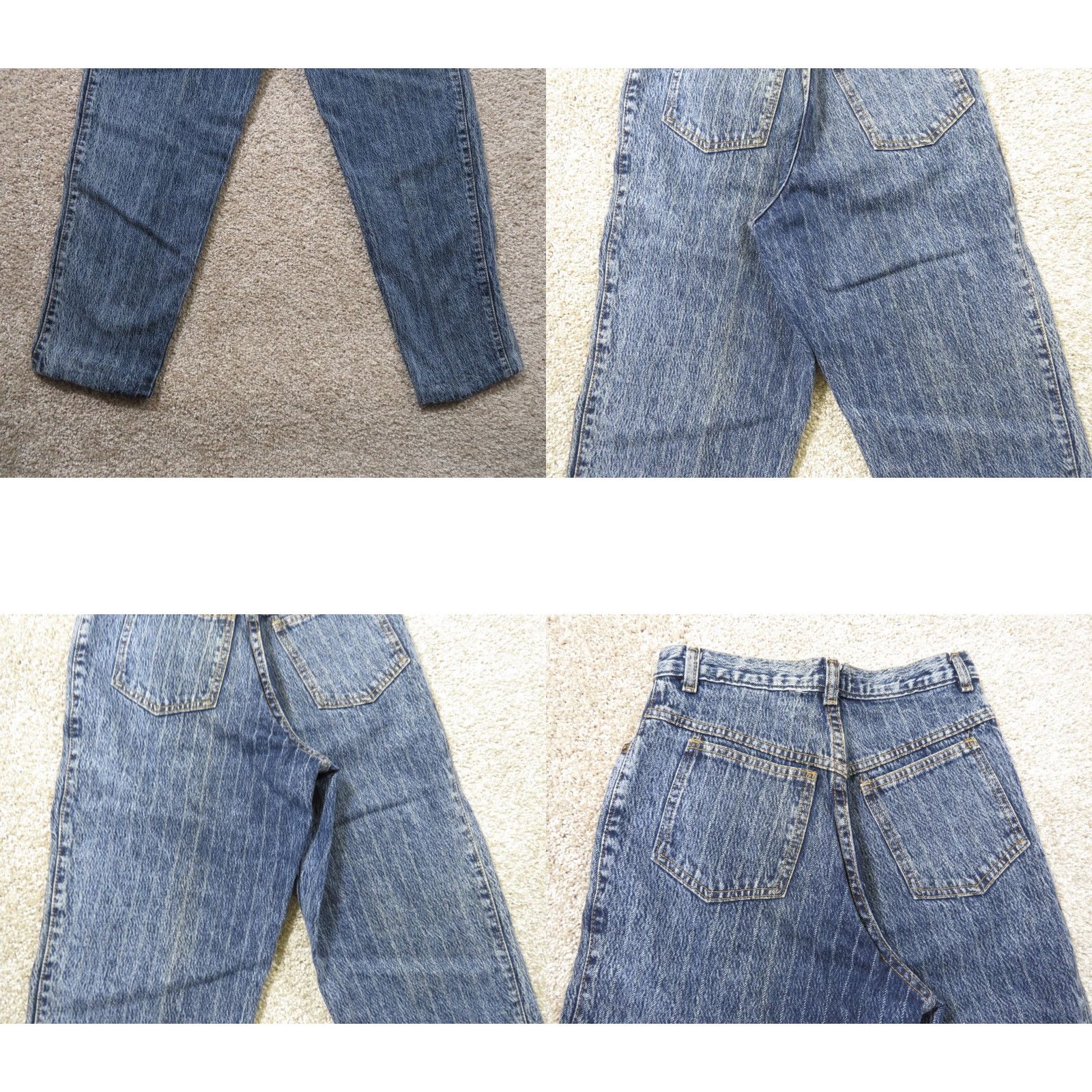Vintage VINTAGE Siecle S.A. Pin Striped Jeans Denim Ladies 9 27x29 High Waist Disco Blue 1980s Womens Size 27" / US 4 / IT 40 - 9 Thumbnail