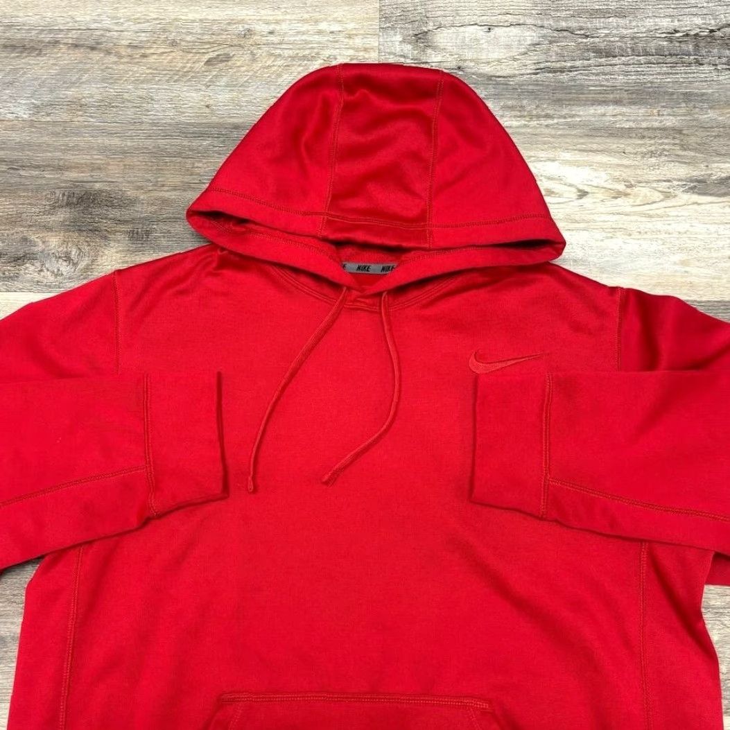 Nike Nike Therma Fit KO Performance 2.0 Red Mens L Pullover Hoodie EUC Mini Swoosh Kangaroo Pocket Sweatshirt Size US L / EU 52-54 / 3 - 2 Thumbnail