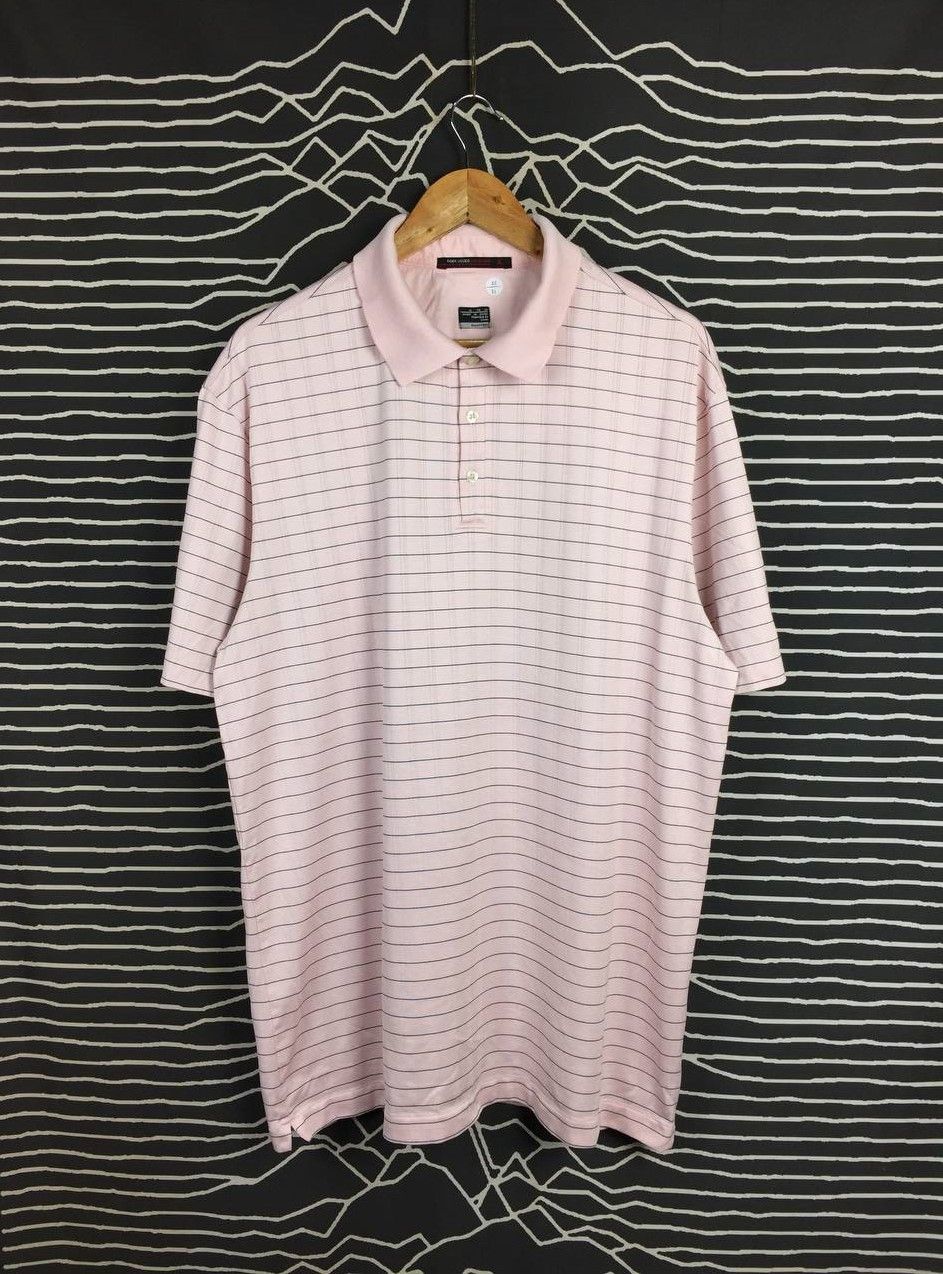 Nike × Tiger Woods Vtg Nike Tiger Woods Collection Striped Golf FITDRY Polo Tee Size US XL / EU 56 / 4 - 2 Thumbnail