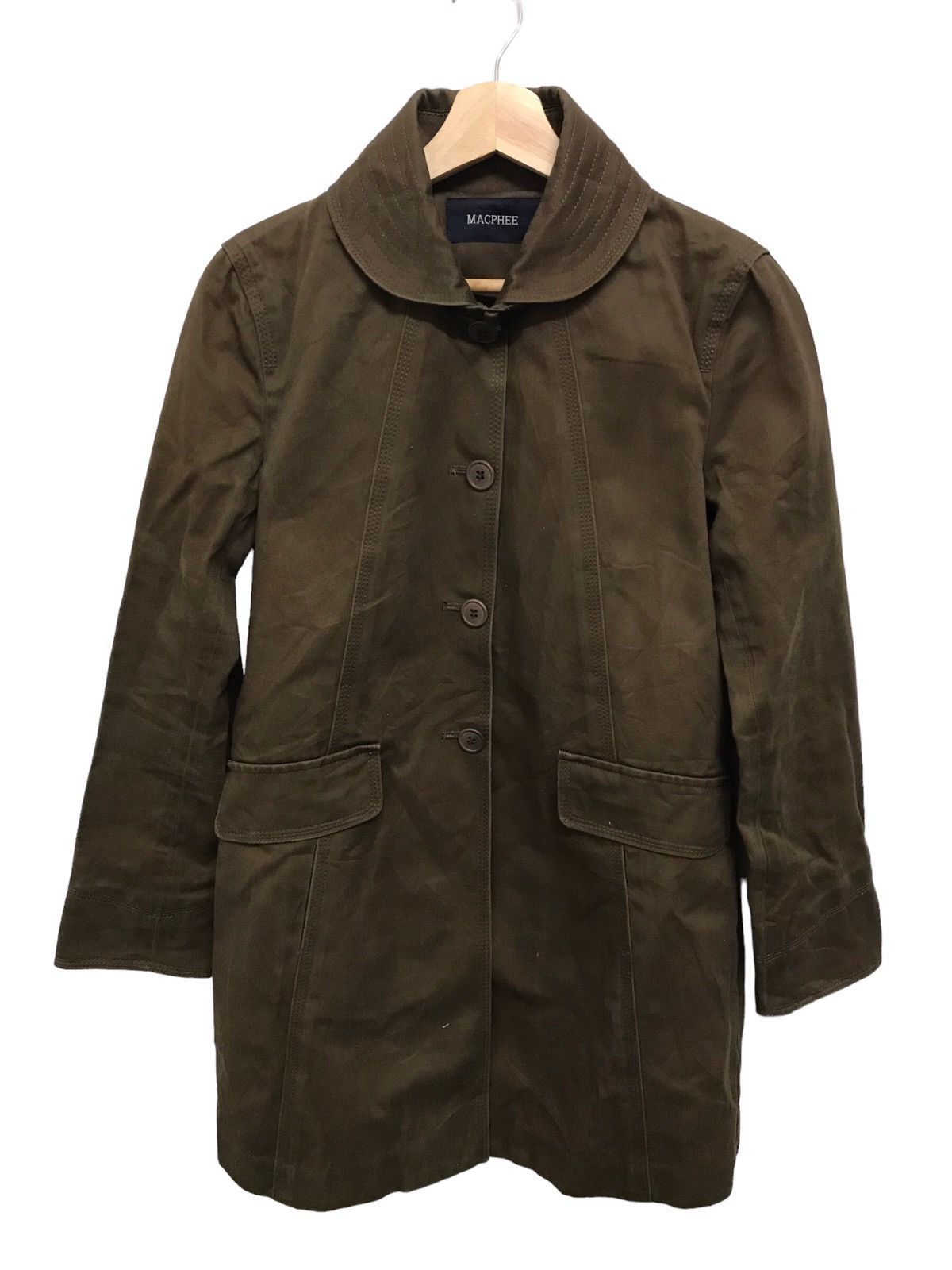 image of Vintage Best Offermacphee Tomorrowland Made In Japan Trench Jacket in Brown, Men's (Size Large)