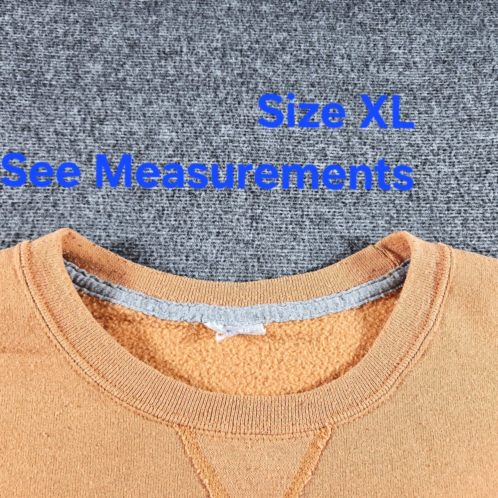 Russell Athletic VINTAGE Russell Athletic Sweatshirt Mens XL Orange Fleece Crewneck Pullover Logo 90s Size US XL / EU 56 / 4 - 4 Thumbnail