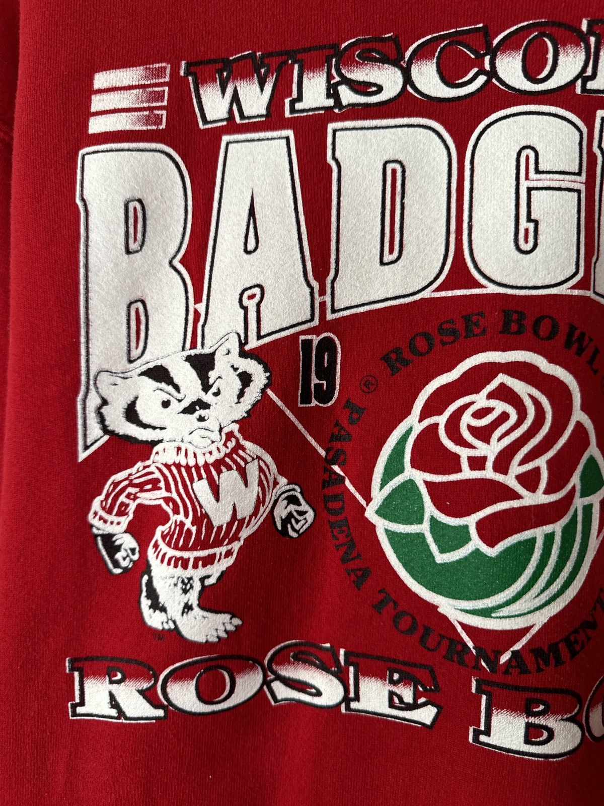 VTG WISCONSIN 1994 ROSE BOWL BADGERS JERZEES deals SIZE L