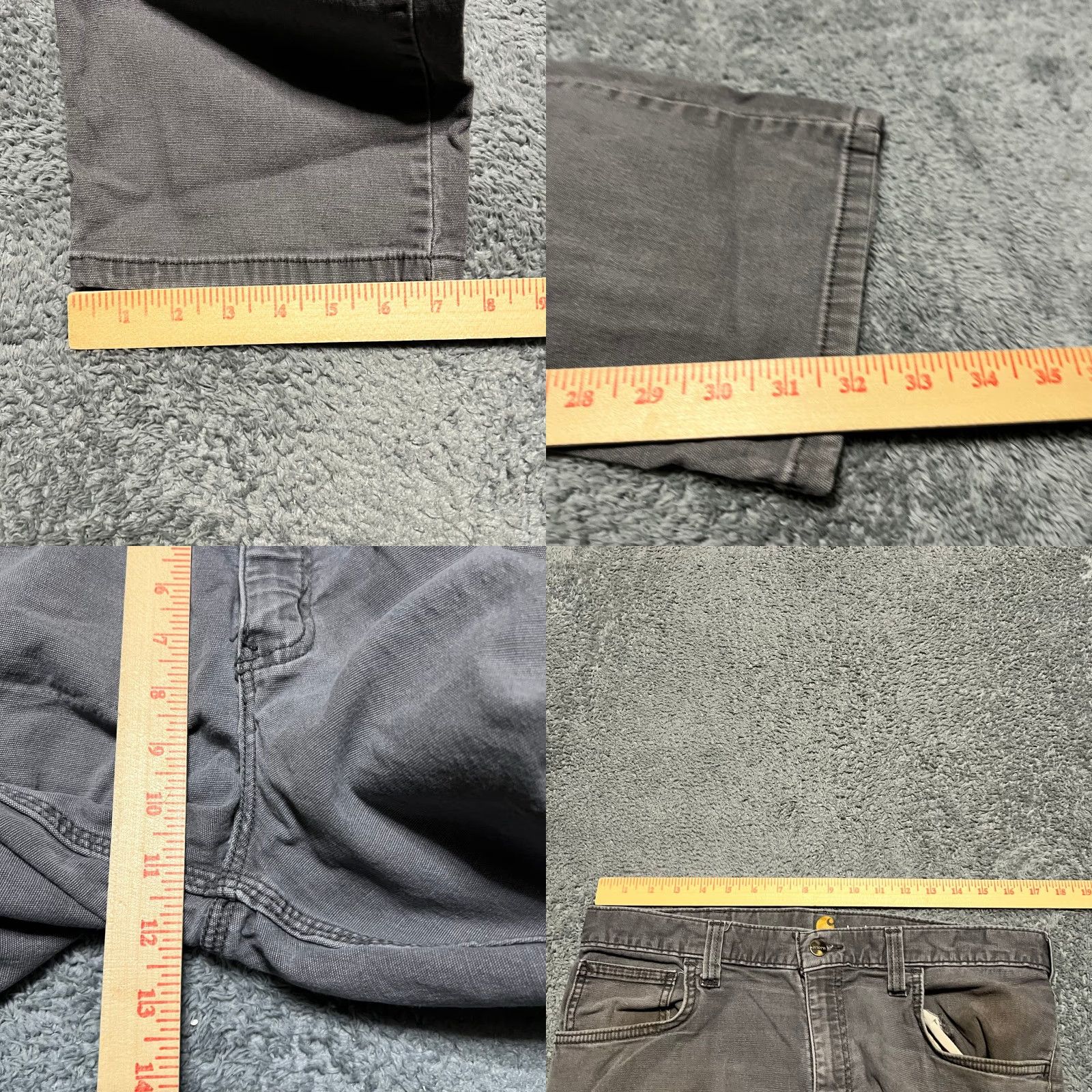 Carhartt Carhartt Pants Mens 34 x34 Gray Relaxed Canvas Distressed Work Chino Regular Mens 34 Gray 32in Inseam Size US 34 / EU 50 - 8 Thumbnail