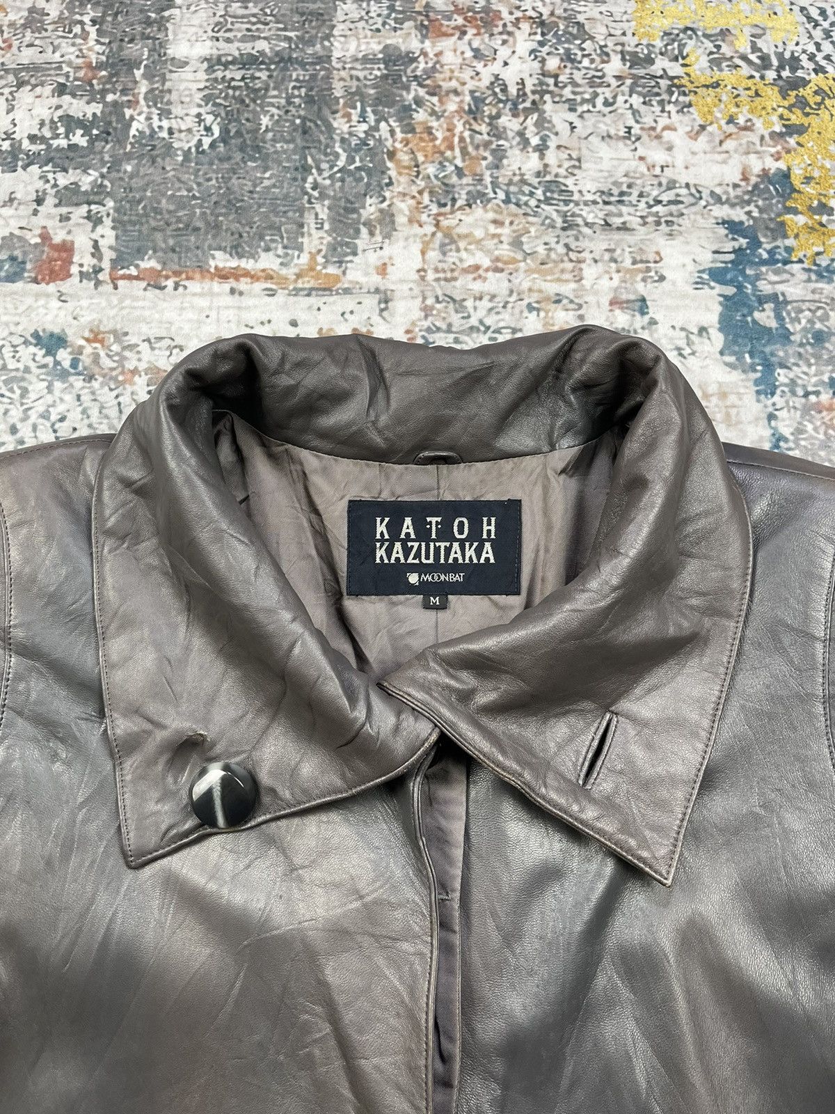 Tete Homme Vtg Katoh Kazutaka Distressed Leather Coats Size M / US 6-8 / IT 42-44 - 7 Thumbnail