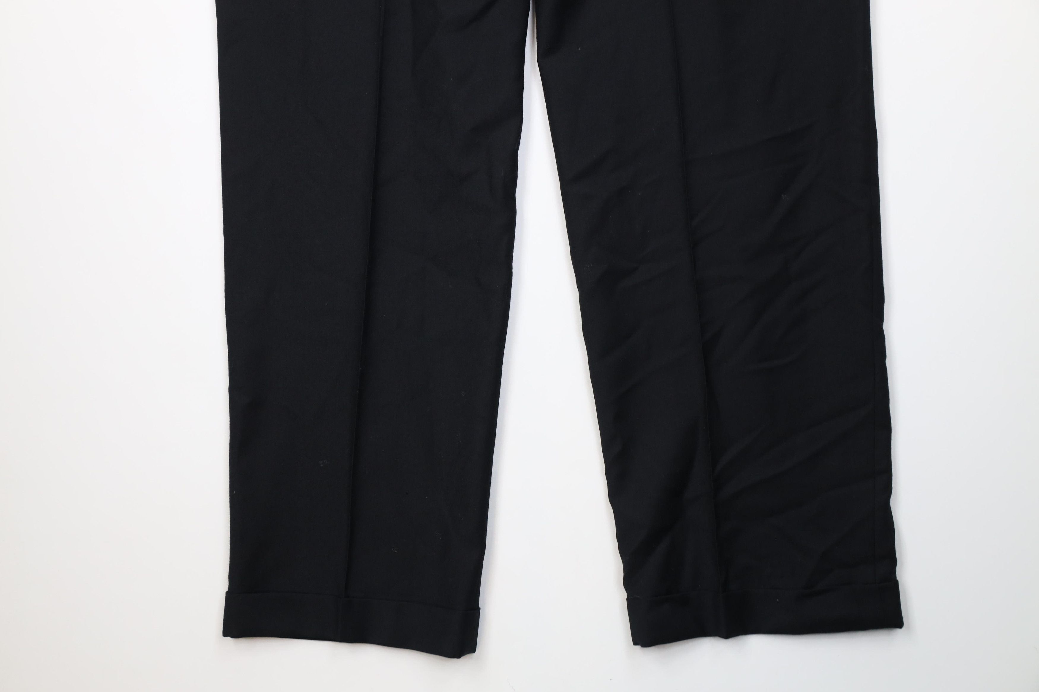 Vintage Vintage 90s Streetwear Wool Knit Wide Leg Chino Pants Black Size US 38 / EU 54 - 15 Thumbnail
