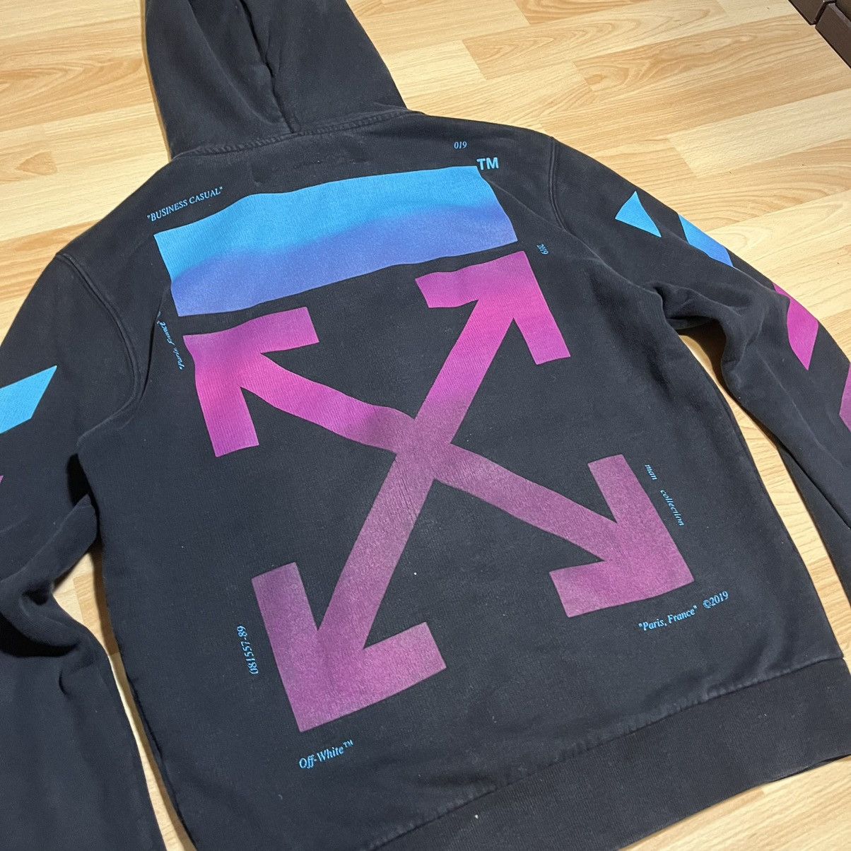 Off-White Off-White Diagonal Gradient Zip-Up Hoodie Virgilabloh Size US M / EU 48-50 / 2 - 15 Thumbnail