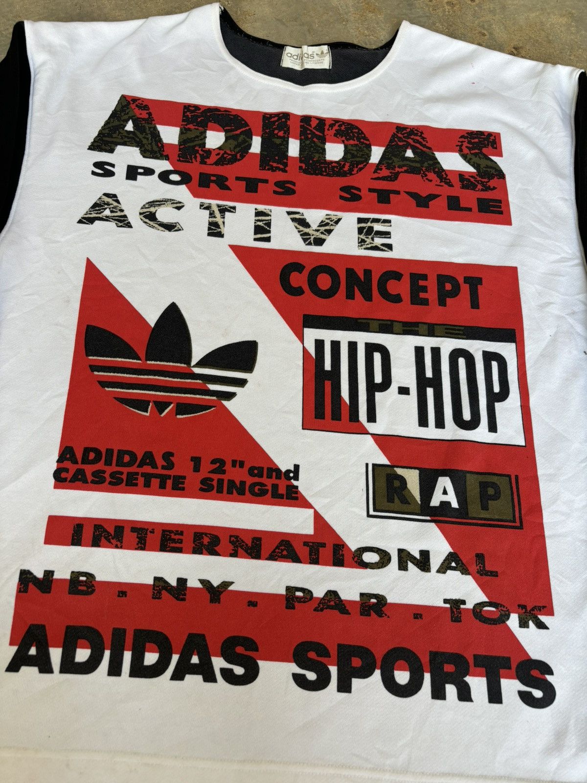 Adidas Vintage Adidas japan Hip Hop Rap Sweatshirt Size US L / EU 52-54 / 3 - 3 Thumbnail