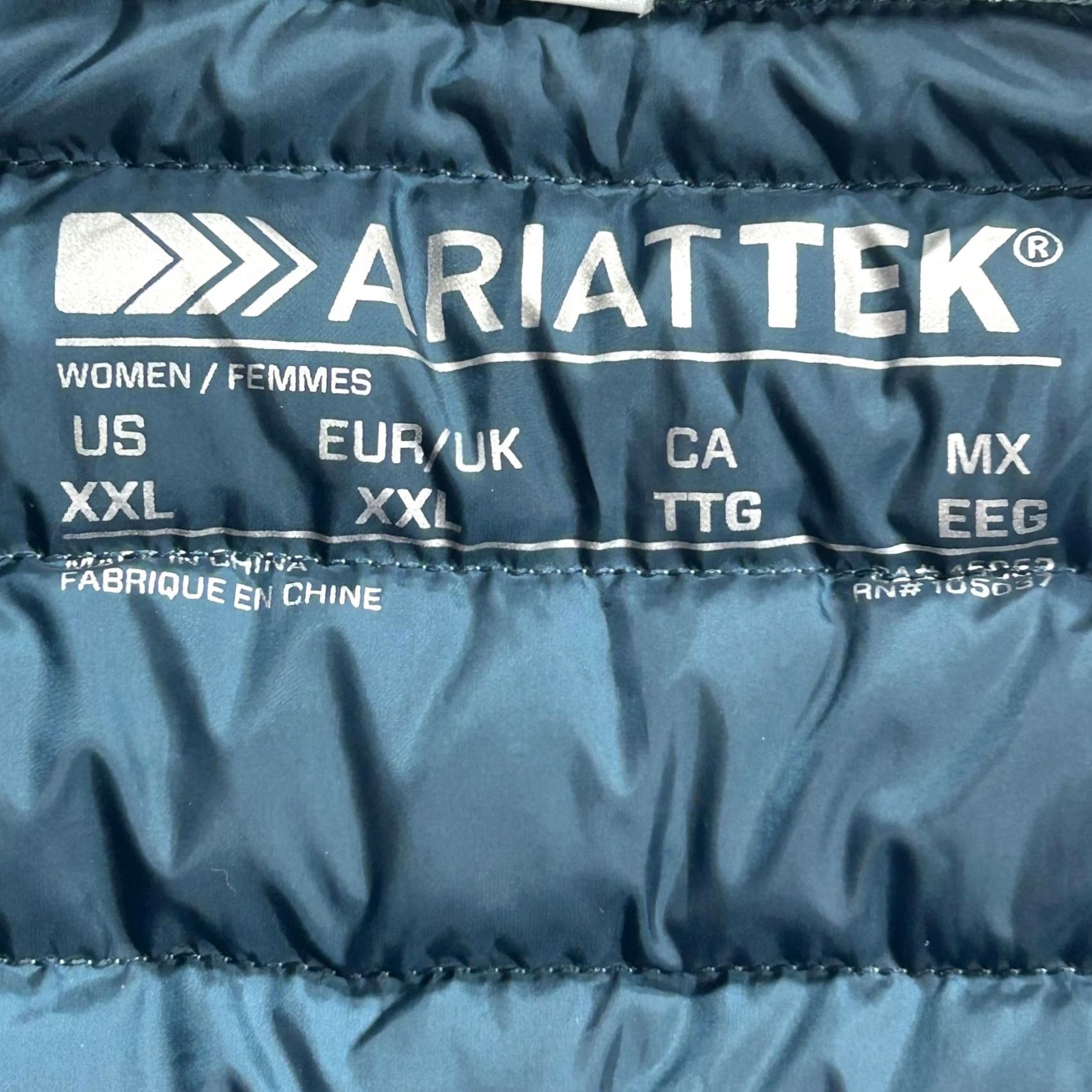 Ariat Ariat Ideal Down Vest Womens XXL Green Quilted Puffer AriatTEK Full Zip Size XXL / US 16-18 / IT 52-54 - 4 Thumbnail