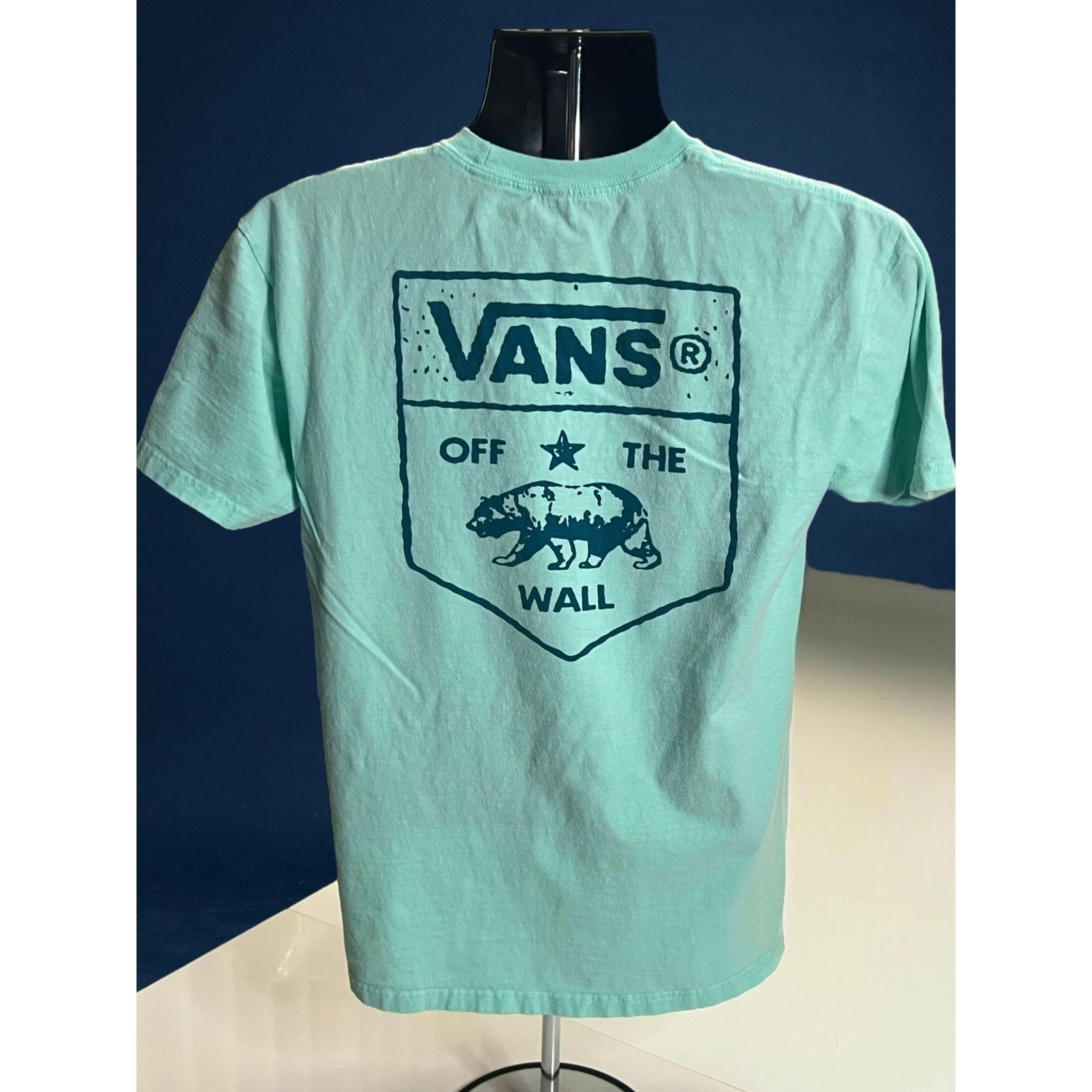 Vans Vans Bear Logo T-Shirt Medium Aqua Blue Skate California Size US M / EU 48-50 / 2 - 2 Thumbnail