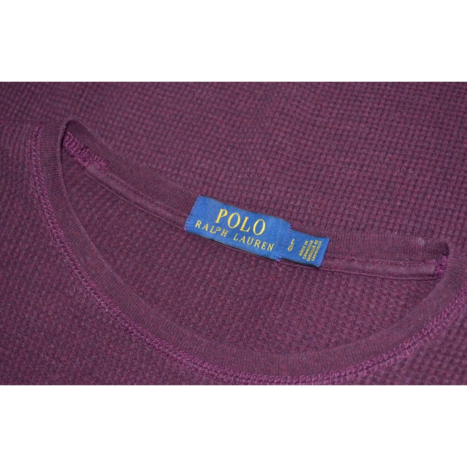 Polo Ralph Lauren Polo Ralph Lauren Polo Ralph Lauren Waffle Knit Thermal Shirt Burgundy Logo Crewneck L Men Knit Thermal Shirt Red Logo Crewneck L Size US L / EU 52-54 / 3 - 5 Thumbnail