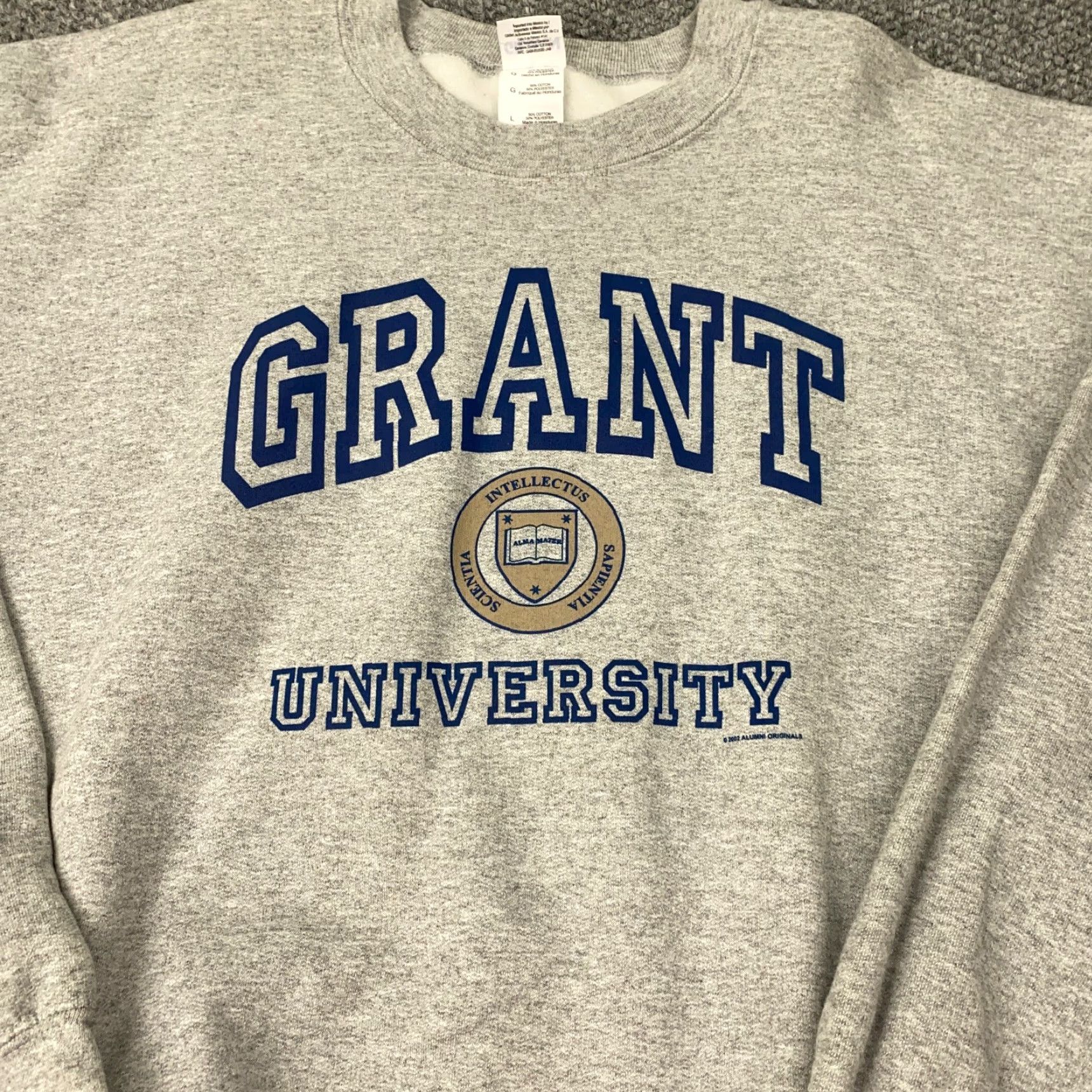 Gildan VTG Grant University Sweatshirt Mens Large Gray Spellout Duke Blue Devils YTK" Size US L / EU 52-54 / 3 - 2 Thumbnail