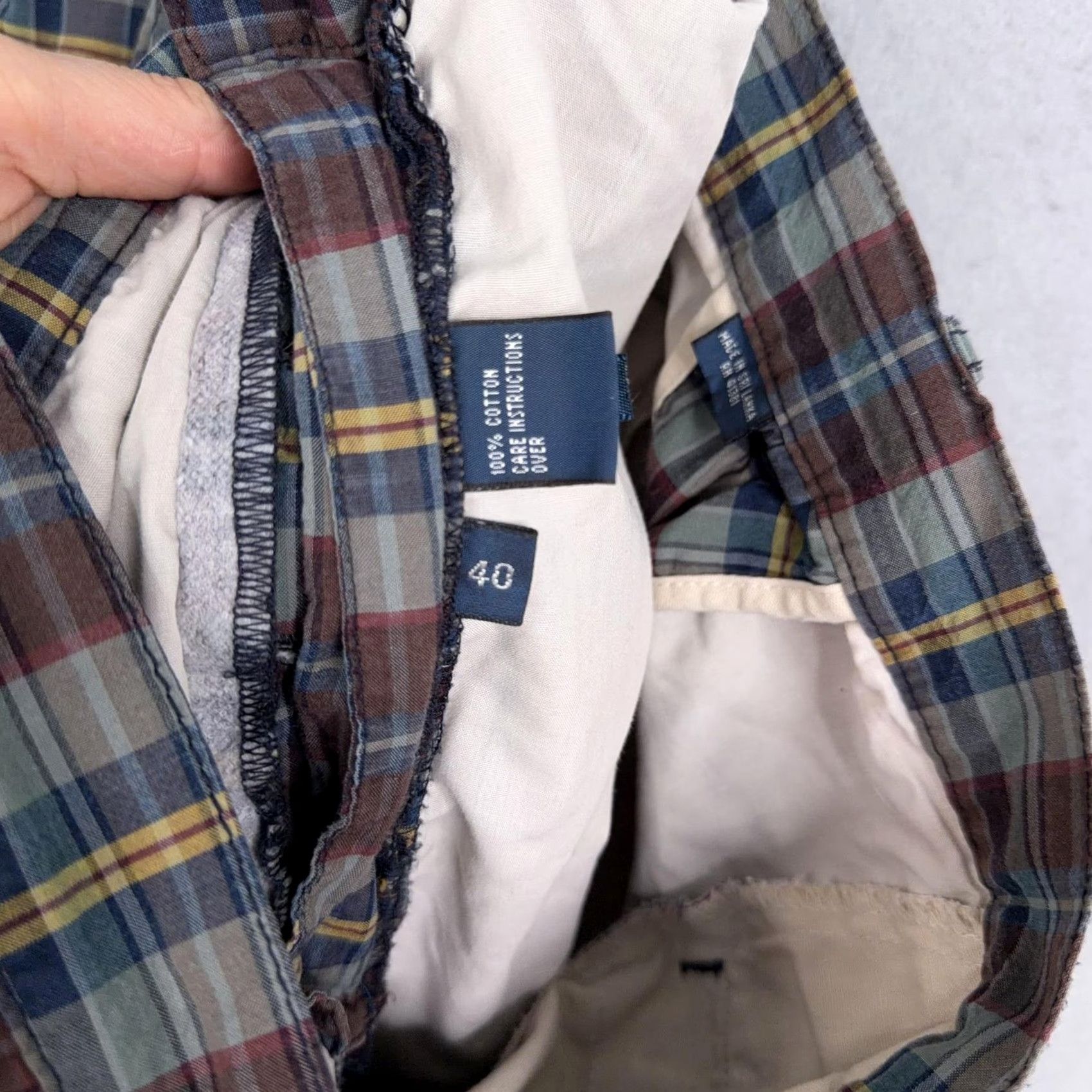 Polo Ralph Lauren Polo Ralph Lauren Shorts Mens 40 Brown Plaid Chino Summer Preppy Button Fly Casual Size US L / EU 52-54 / 3 - 4 Thumbnail