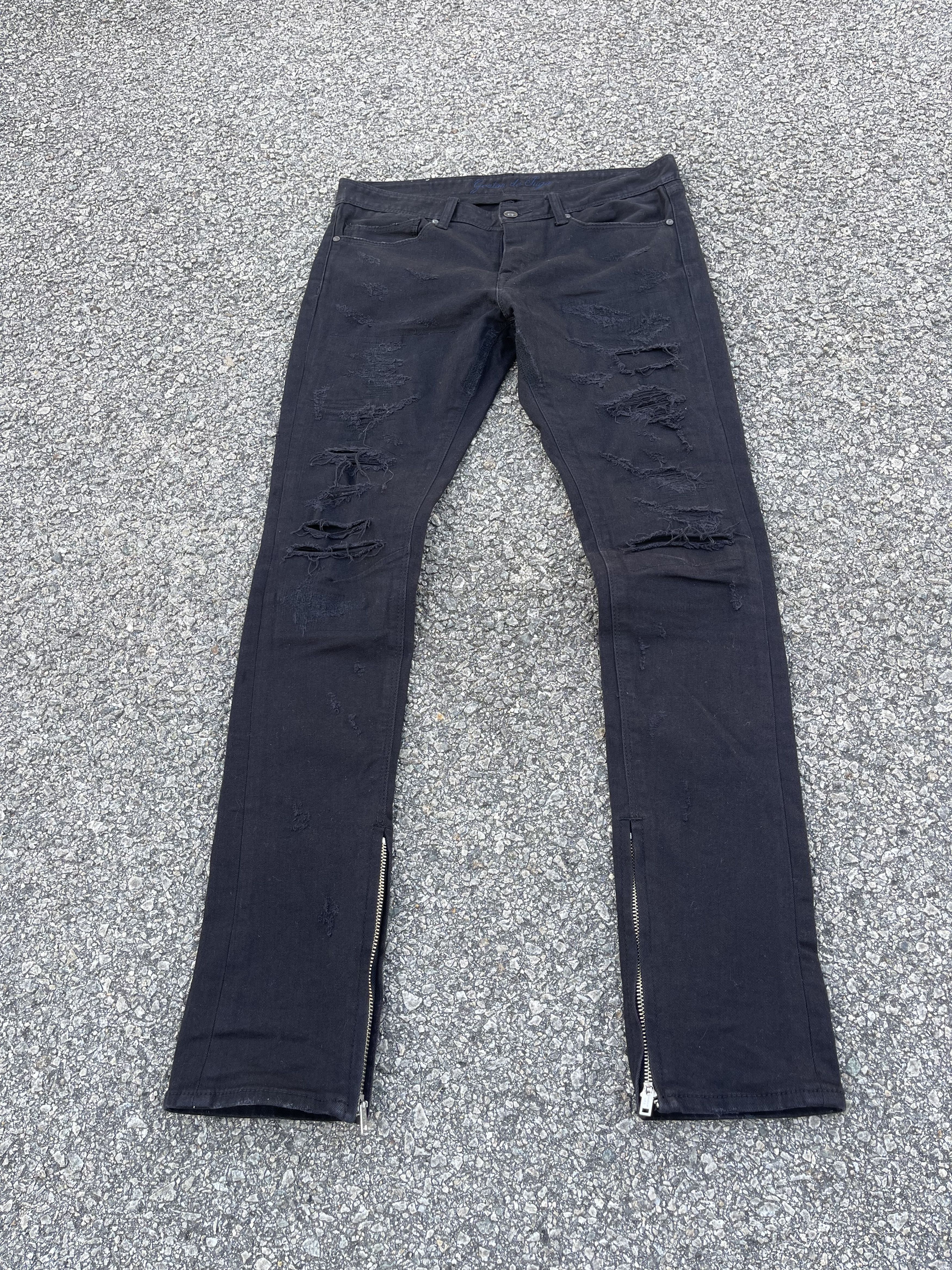 GOSTAR DE FUGA × If Six Was Nine × Le Grande Bleu (L.G.B.) Gostar de fuga Rip Off Distressed Travis Scott Size US 31 - 3 Thumbnail