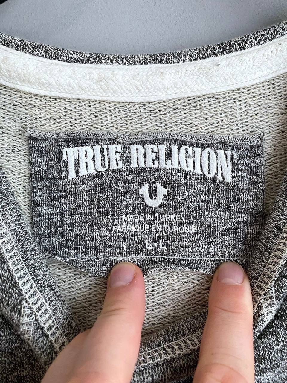 Japanese Brand × True Religion True Religion Big Logo Men’s Grey Sweatshirt, Size L Size US L / EU 52-54 / 3 - 9 Thumbnail