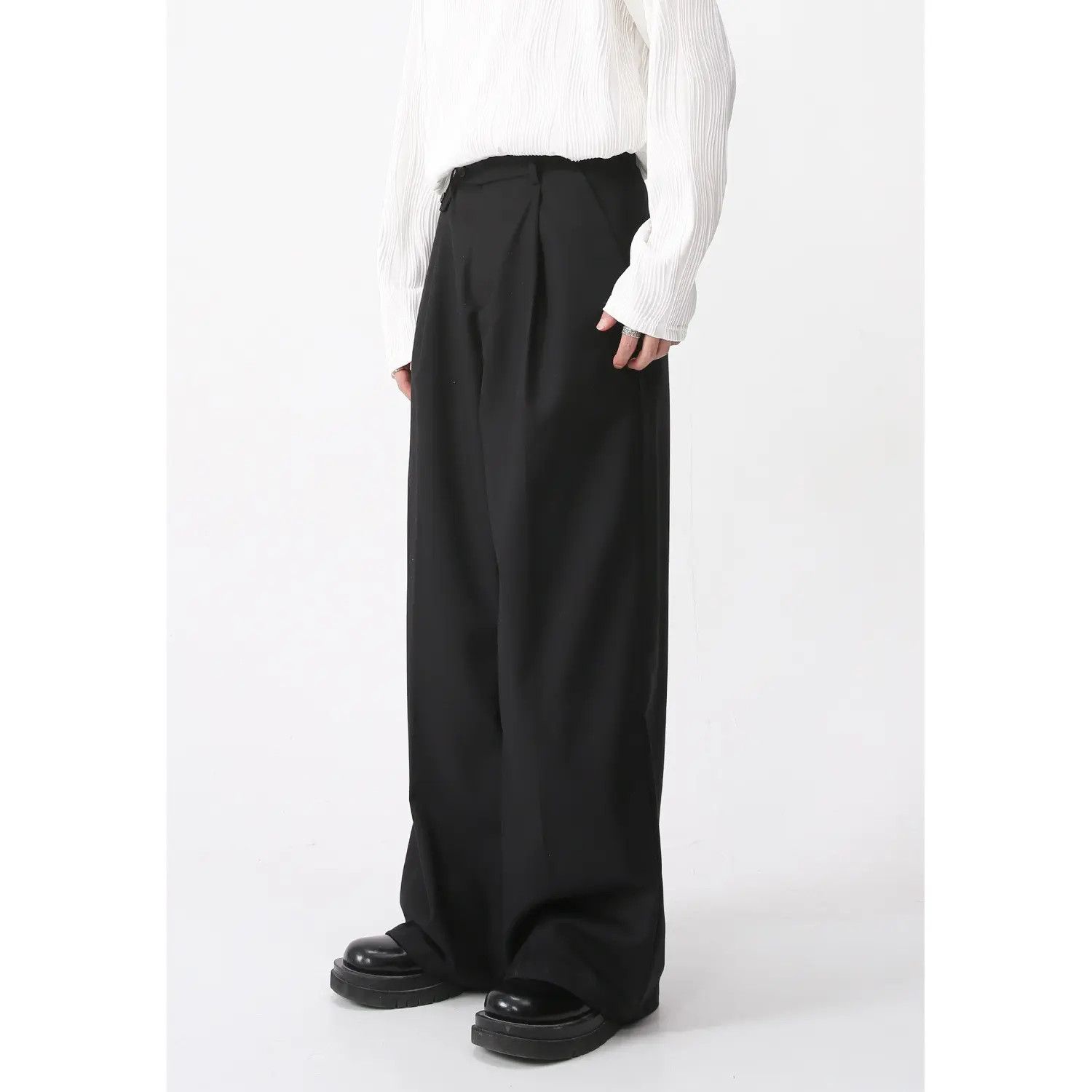 Black Baggy Wide Leg Pants