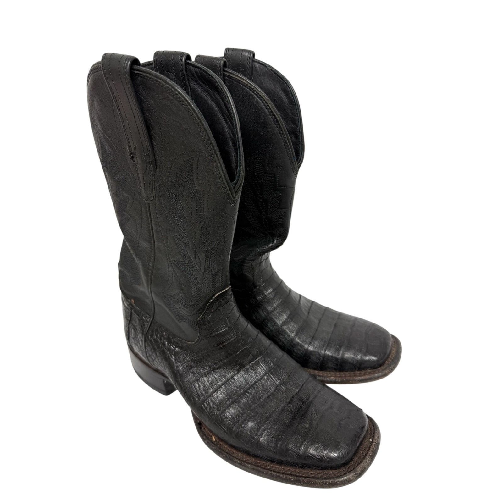 Tecovas Tecovas Midnight William Men's 8.5D Caiman Toe Cowboy Boots Size US 8.5 / EU 41-42 - 2 Thumbnail