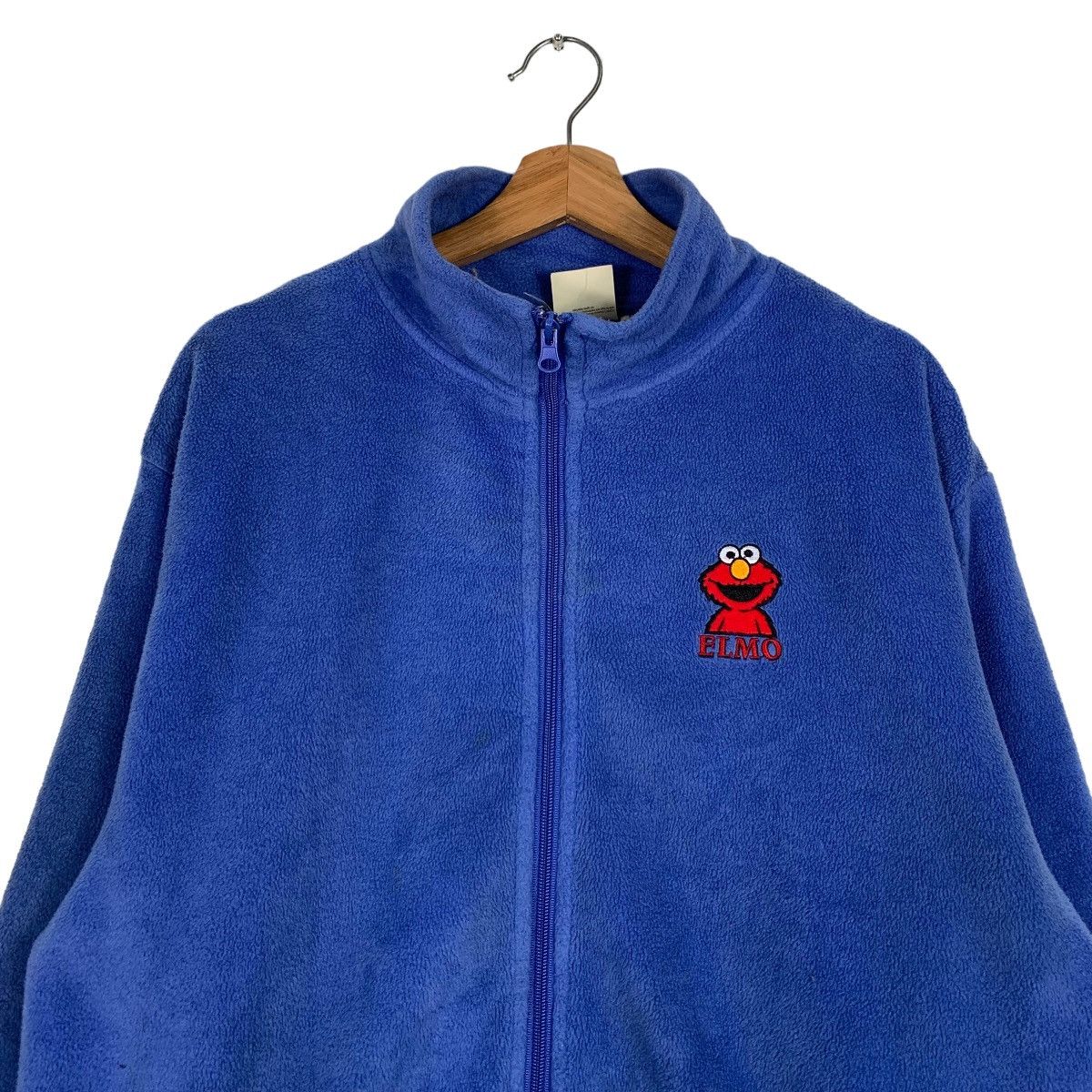 Japanese Brand SESAME STREET ELMO EMBROIDERY LOGO FLEECE JACKET #0120-C7 Size US L / EU 52-54 / 3 - 5 Thumbnail