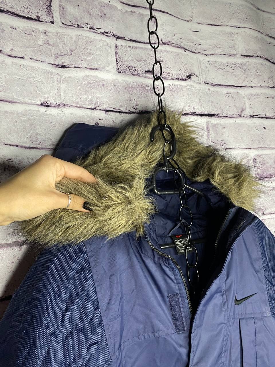 Nike Nike Vintage 90s Small Logo Blue Down Jacket Winter Parkas Size US L / EU 52-54 / 3 - 4 Thumbnail