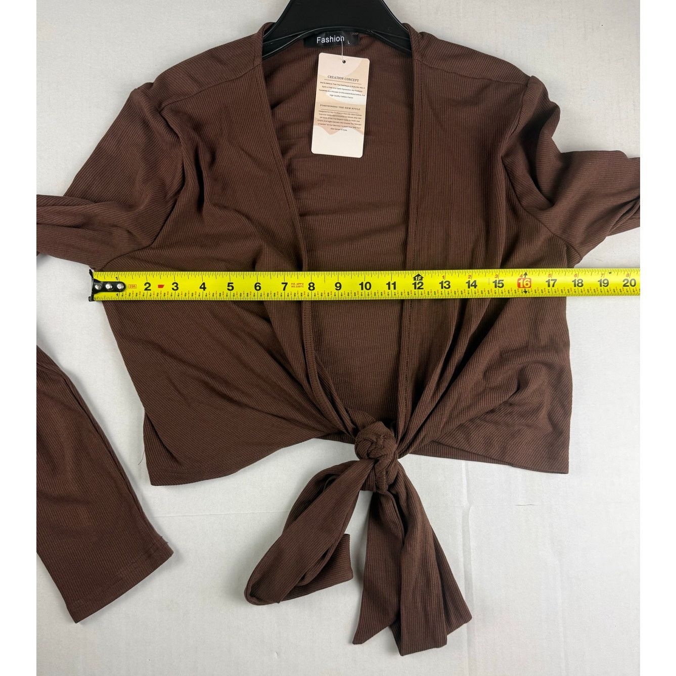 Other Women's Brown Two-Piece Stretchy Fashion Set Size 22" - 3 Thumbnail