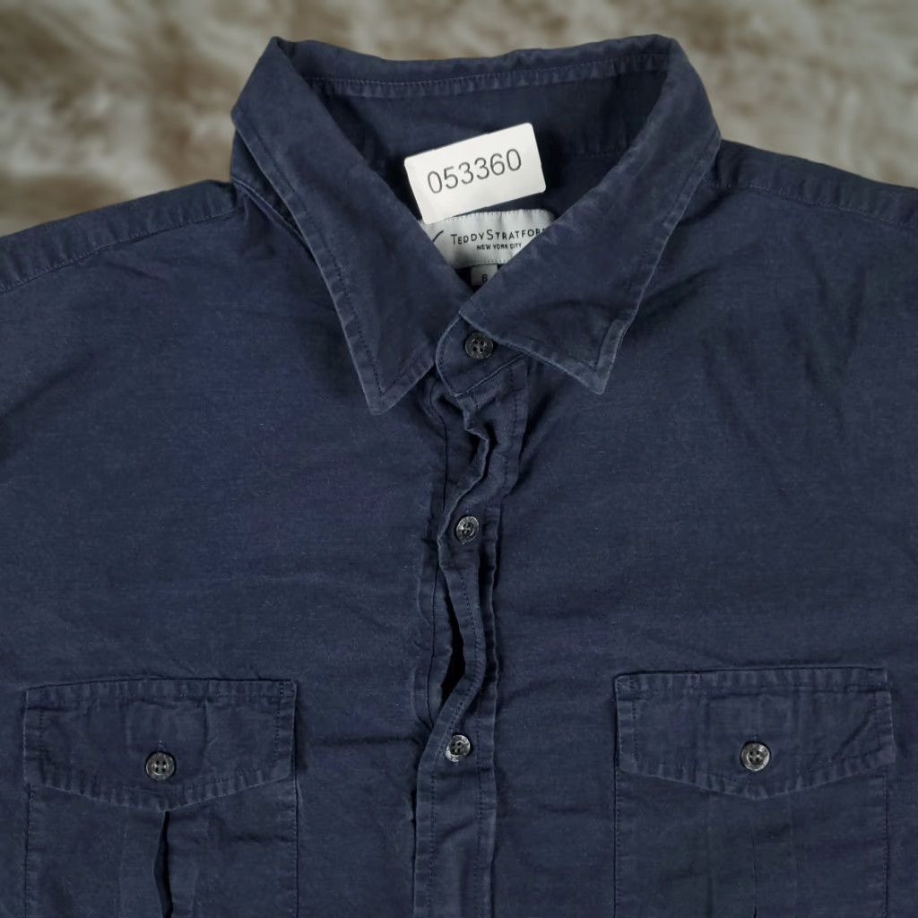 Vintage Teddy Stratford Shirt Mens Size 6 Blue Button-Up Short Sleeve Casual Wear Shirt Size US S / EU 44-46 / 1 - 1 Thumbnail