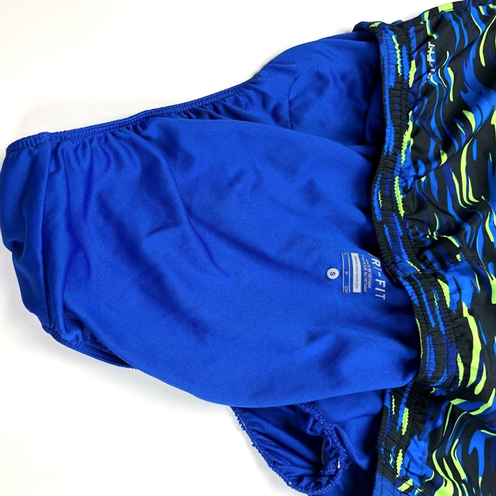 Nike Nike Dri-FIT Womens Shorts Walking Exercise Athletic 28W Small Tag Size S Blue Geometric 10in Inseam EUC Shoes Activewear Mens Girls Womens Size 28" / US 6 / IT 42 - 6 Thumbnail