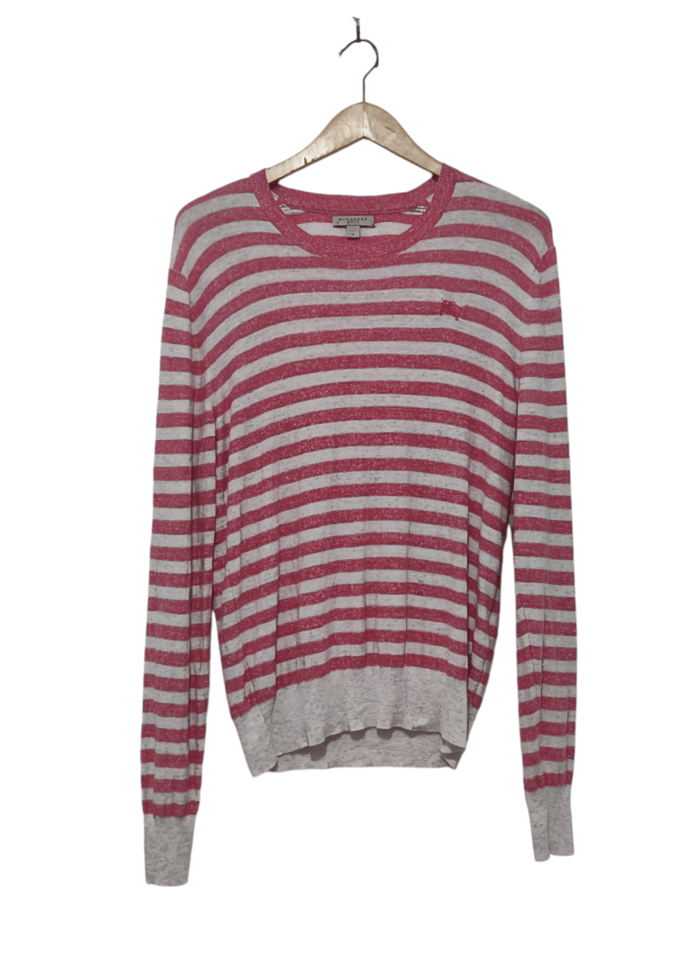 Burberry Knitwear Stiped Pink Size US M / EU 48-50 / 2 - 1 Thumbnail