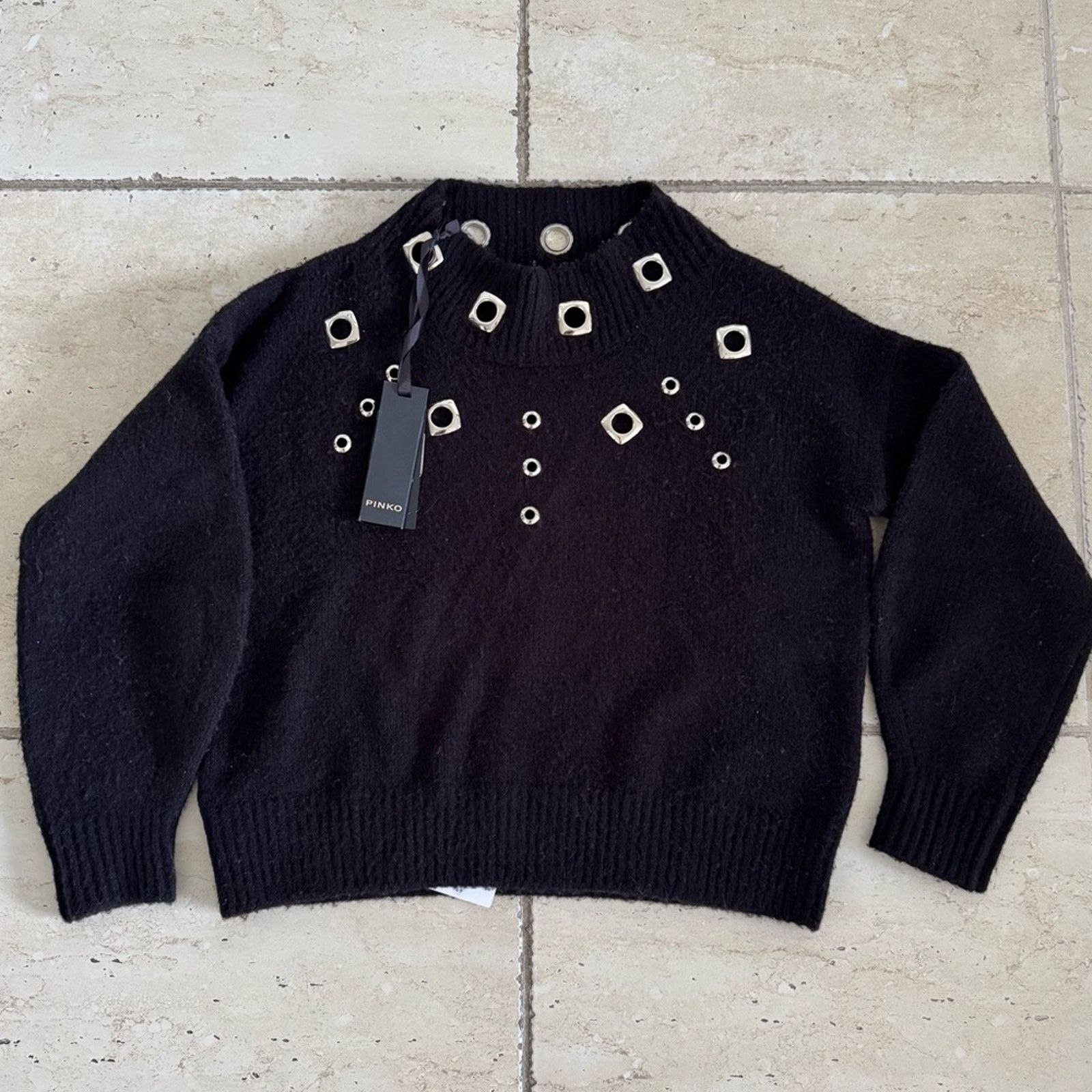 Pinko NWT! PINKO Boxy Pullover Black, Size S, MSRP. $357 Size S / US 4 / IT 40 - 9 Thumbnail