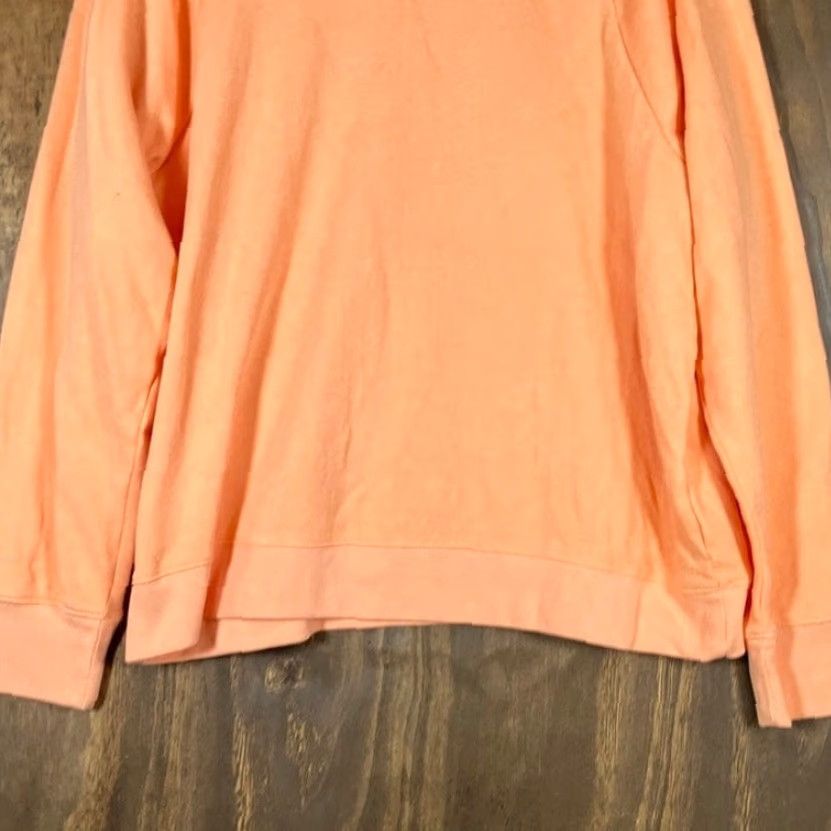 J.Crew VINTAGE J.CREW Womens Sweater Orange Fleece Mock Neck Button Shoulder Long Sleeve XL Size XL / US 12-14 / IT 48-50 - 3 Thumbnail