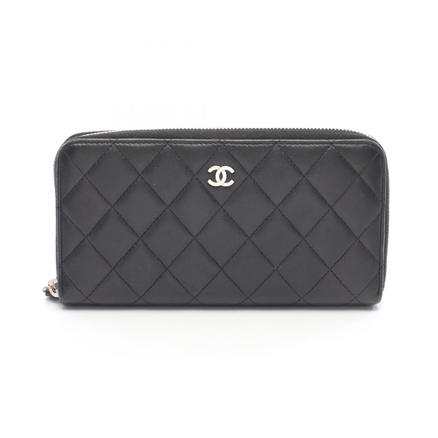 Chanel Chanel CHANEL Matelasse Lambskin Long Zip Wallet Leather Long Wallet A50097 DUTY FREE for USA Size ONE SIZE - 1 Thumbnail