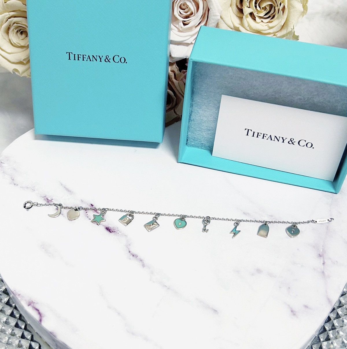 Tiffany & Co. Authentic Tiffany & Co Love Note 925 Sterling Charm Bracelet Size ONE SIZE - 2 Thumbnail