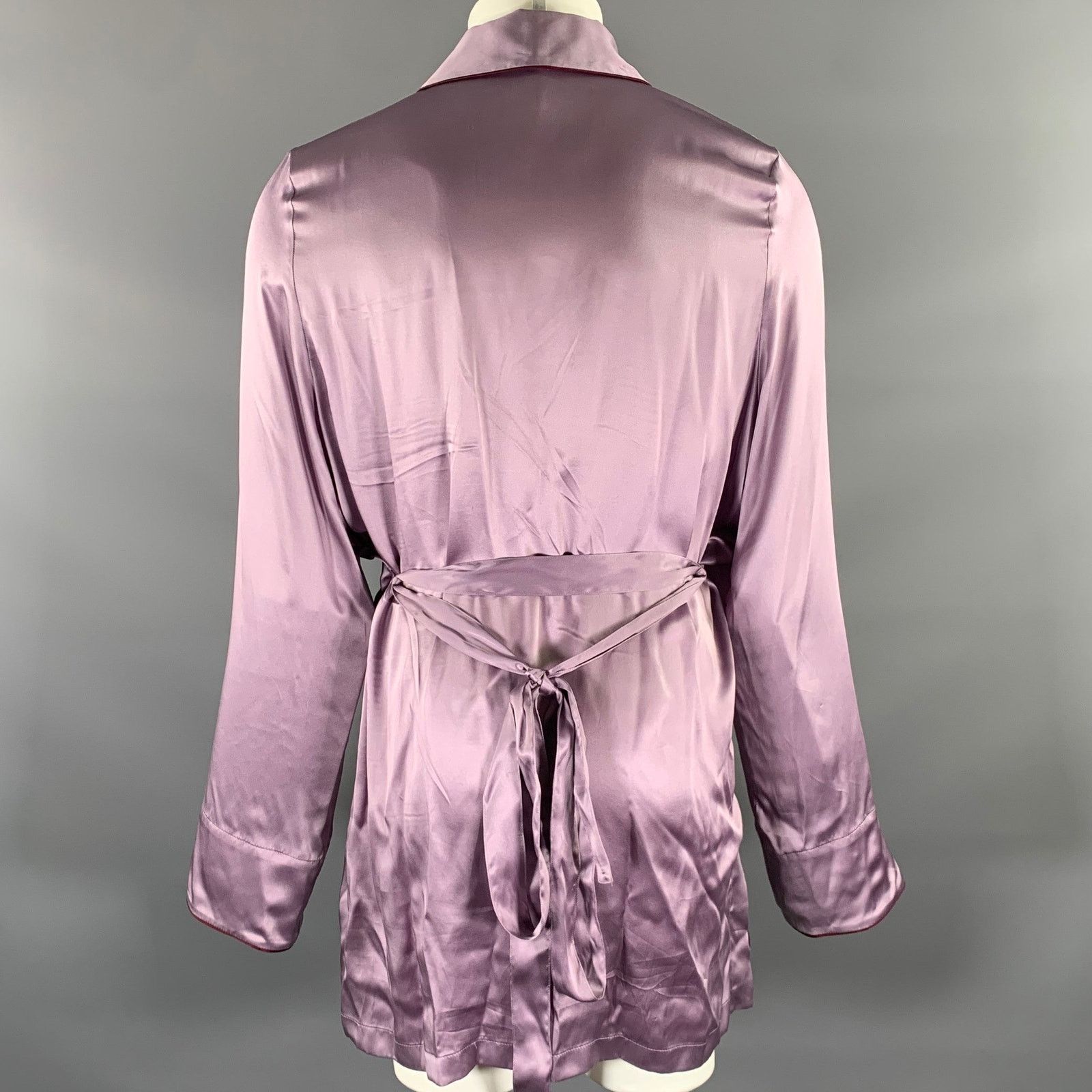 Ann Demeulemeester ANN DEMEULEMEESTER Size M Purple Violet Silk Robe Size 40 - 5 Thumbnail