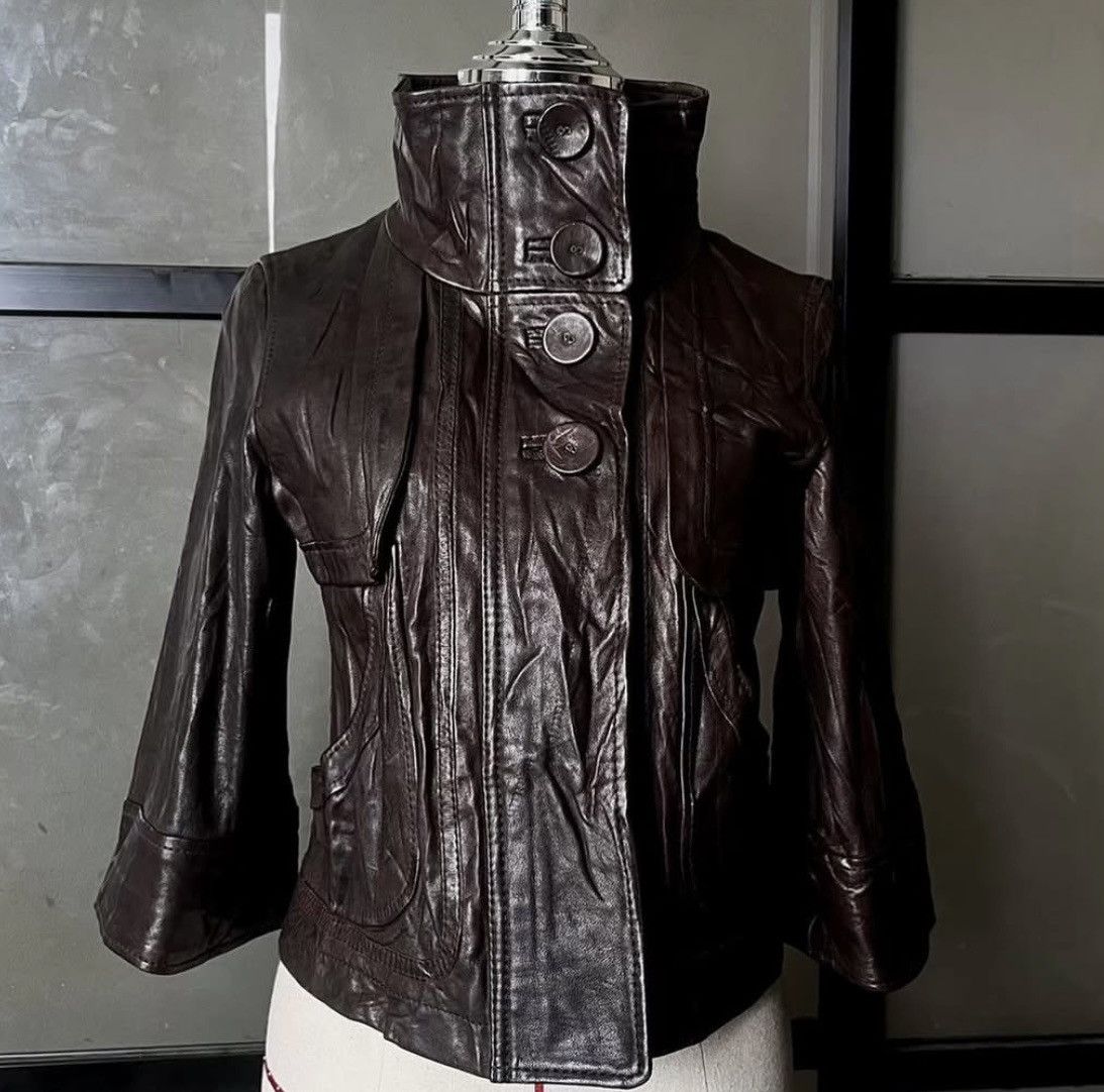 Japanese Brand × Vintage UNTITLED leather jacket super cute Size S / US 4 / IT 40 - 1 Thumbnail