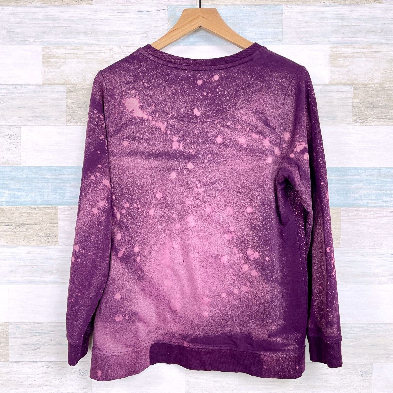 Calvin Klein Calvin Klein Spatter Sweatshirt Purple Gold Foil Womens M Size M / US 6-8 / IT 42-44 - 4 Thumbnail