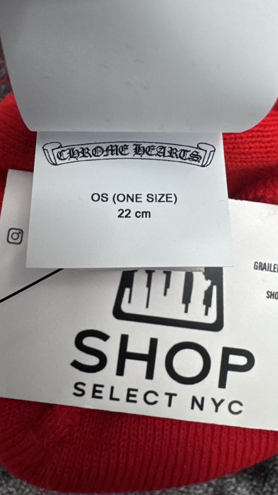 Chrome Hearts BRAND NEW CHROME HEARTS RED/WHITE VERTICAL LOGO BEANIE Size ONE SIZE - 3 Thumbnail
